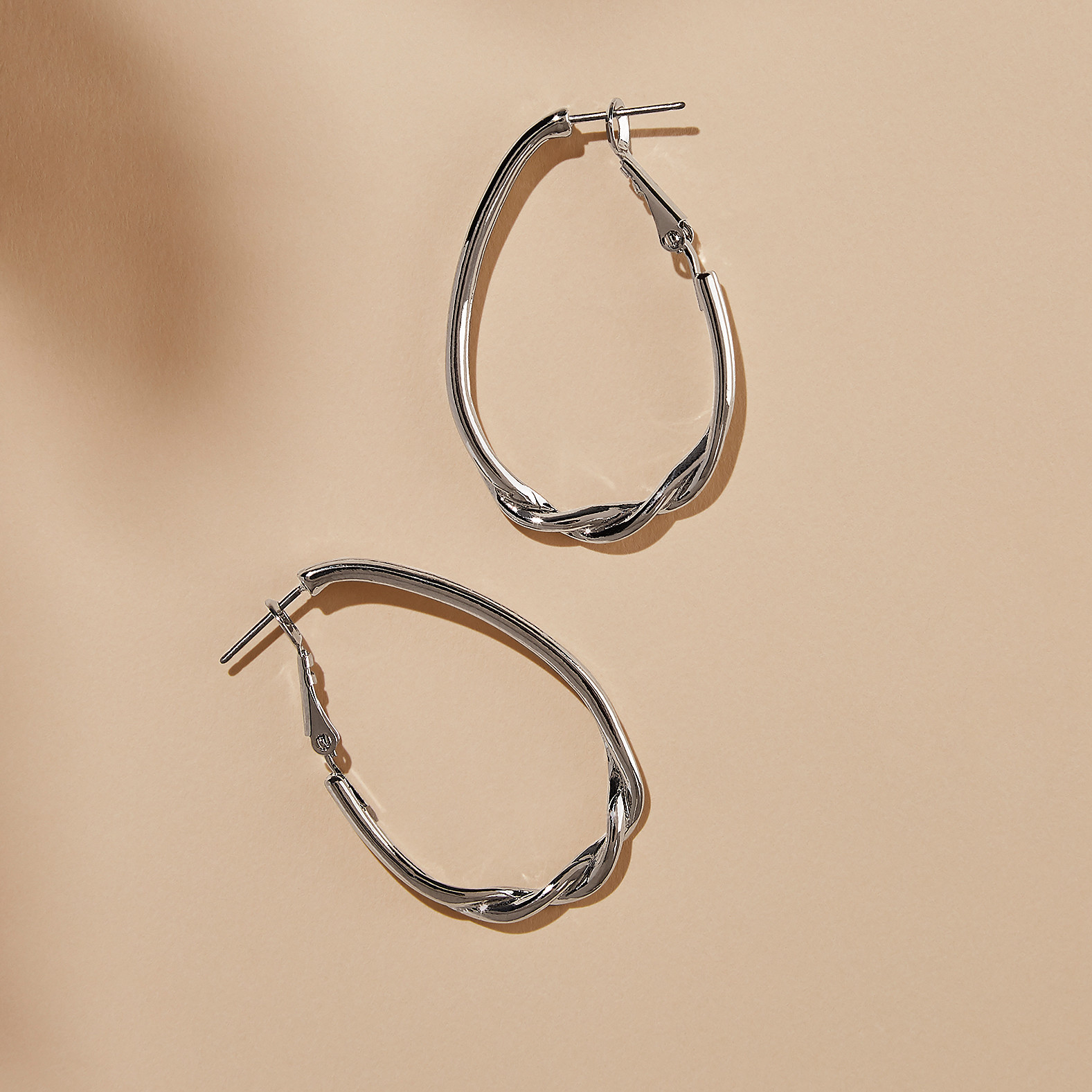 Large Twisted Hoop Earrings