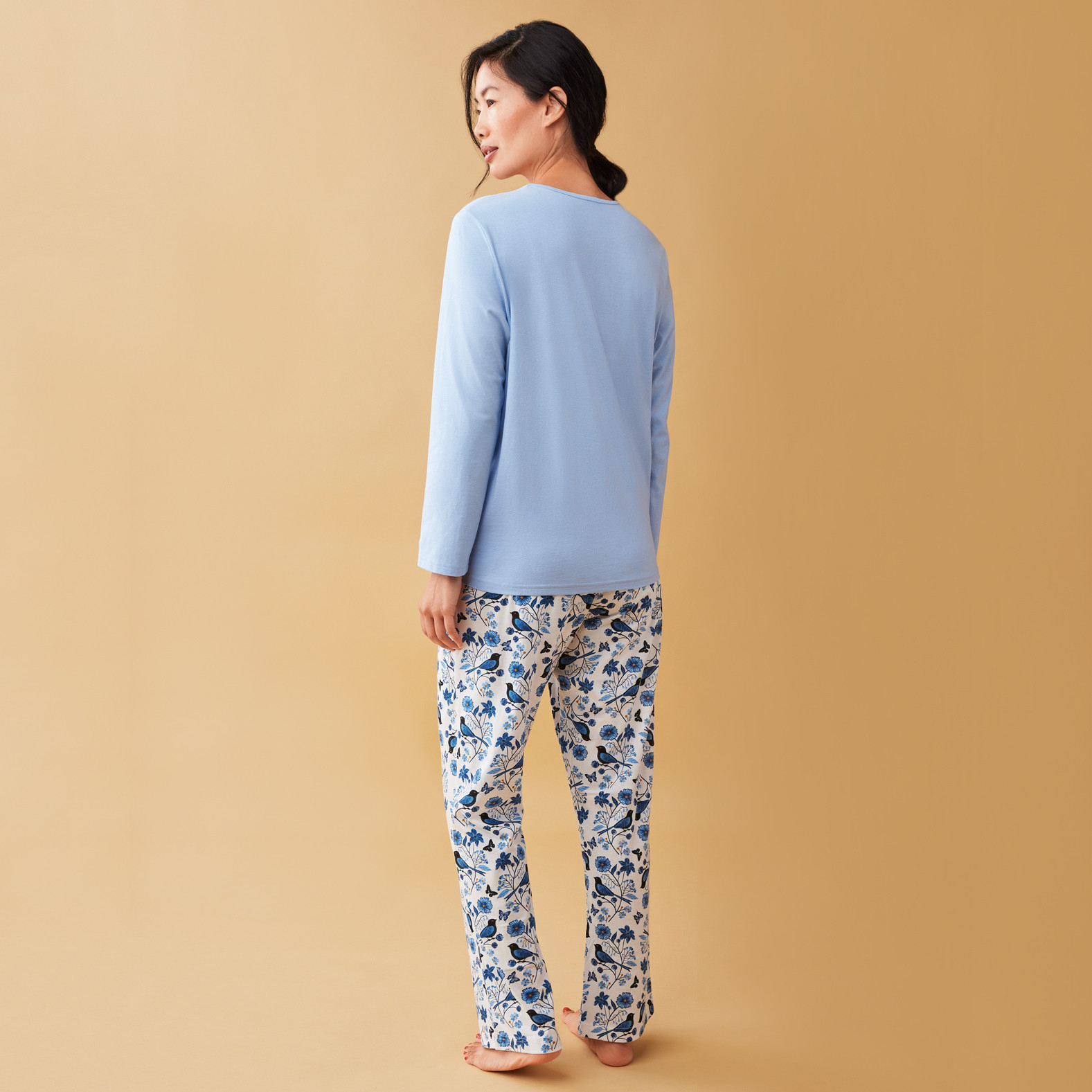 Blue Birds Pyjama Set Backview