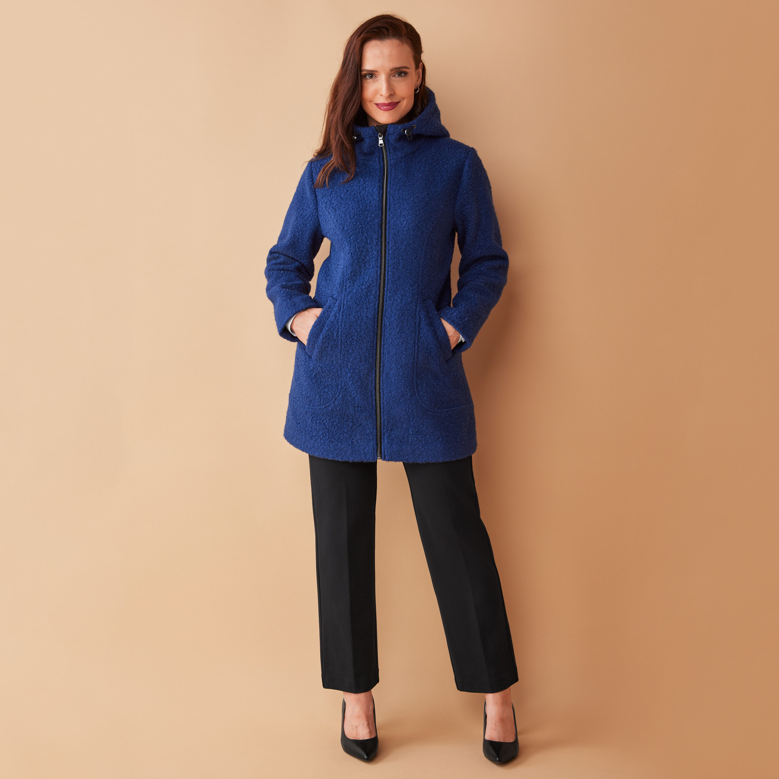 Boucle Jacket with Hood Full Body