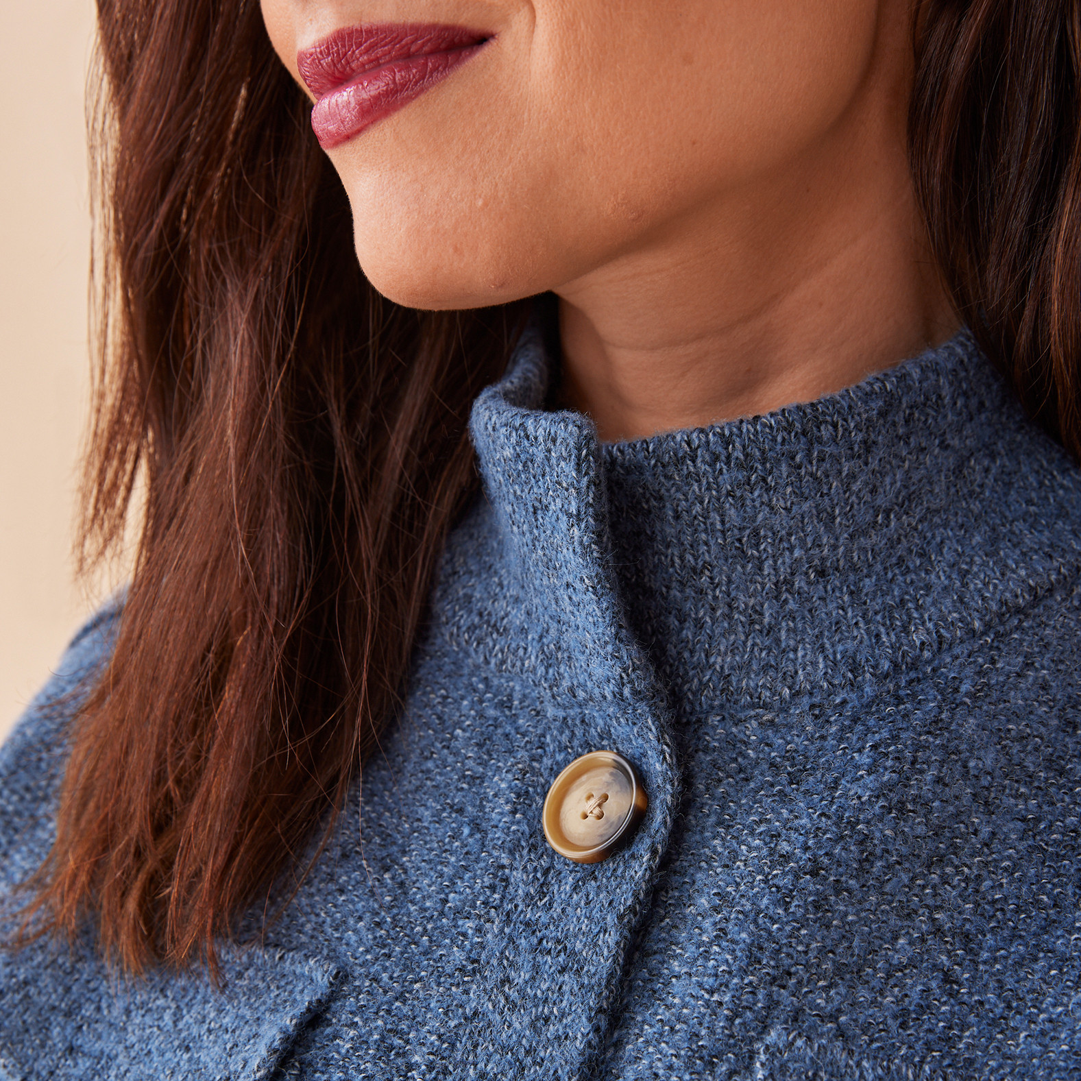 Bomber Sweater Cardigan Close Up