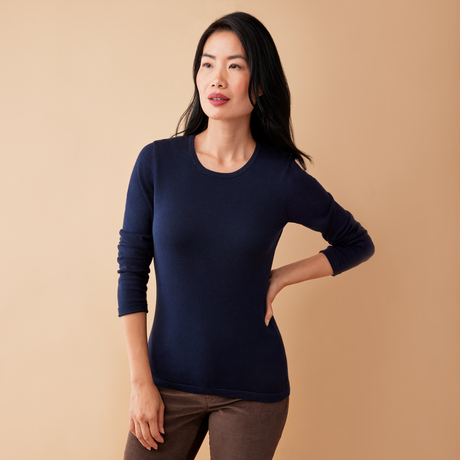 City Crewneck Sweater - Half Body Blue Navy