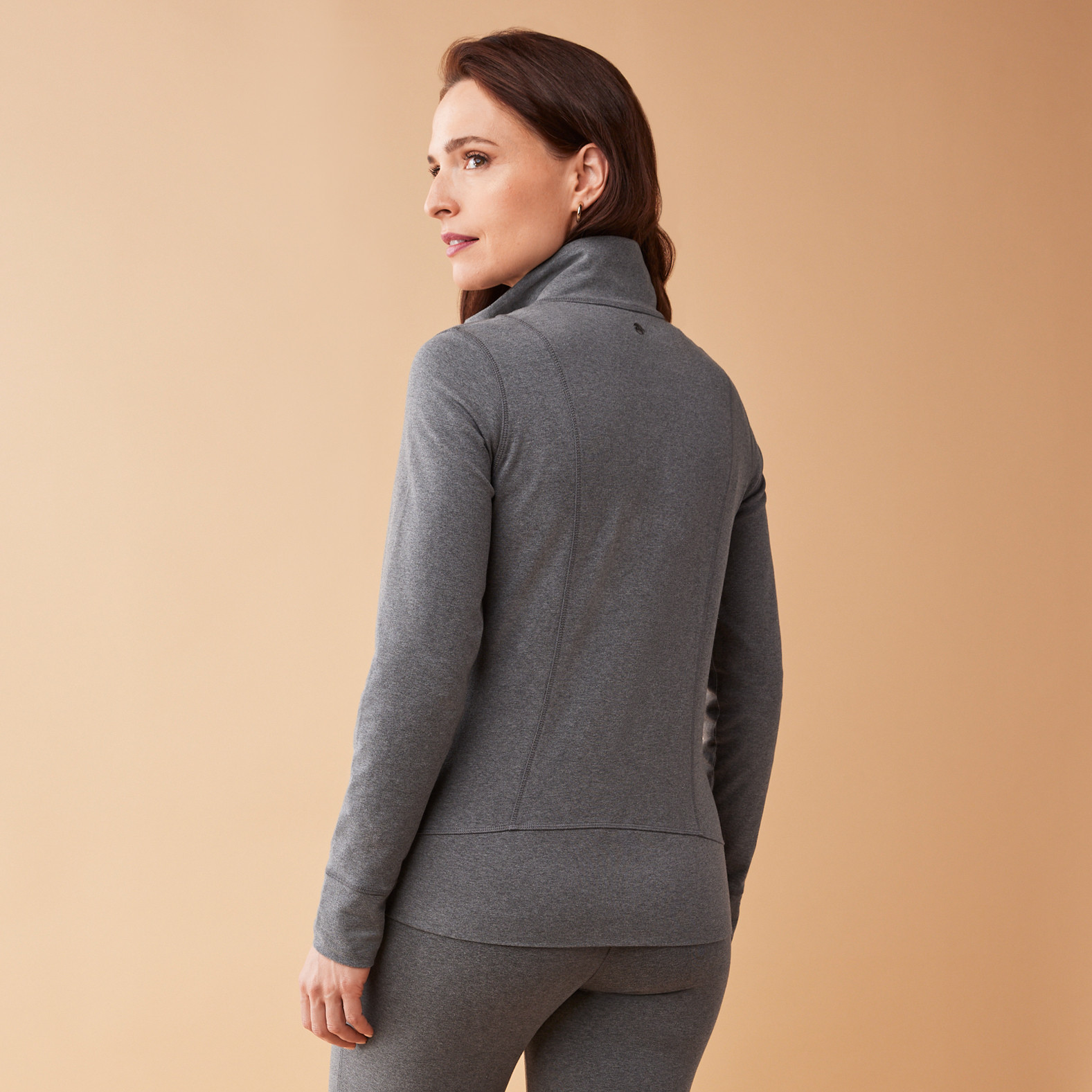 Everyday Lightweight Active Jacket Grey Heather Backview