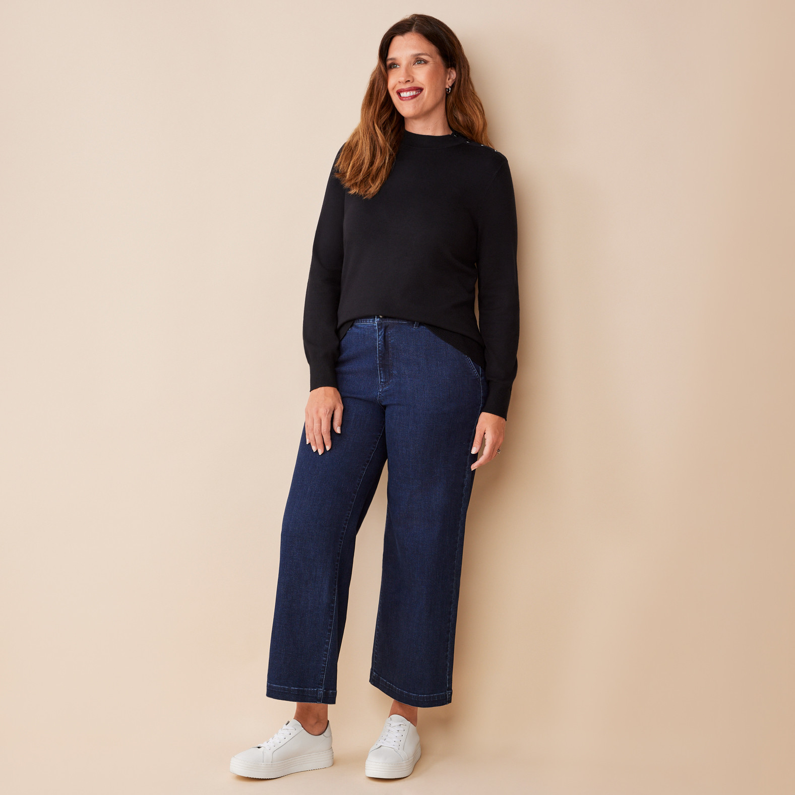 Modern Mockneck Sweater Full Body