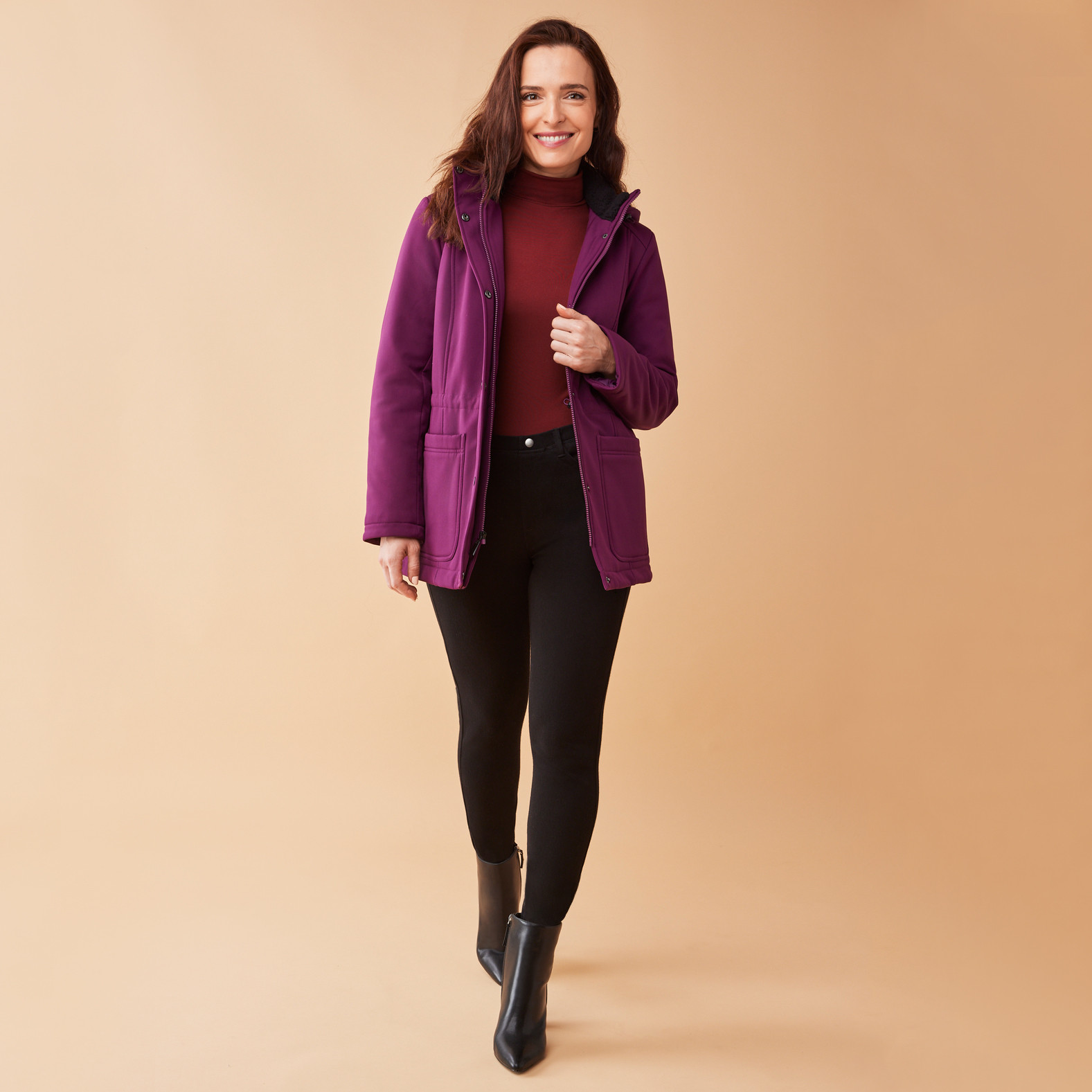 Soft Shell Sherpa Jacket Full Body