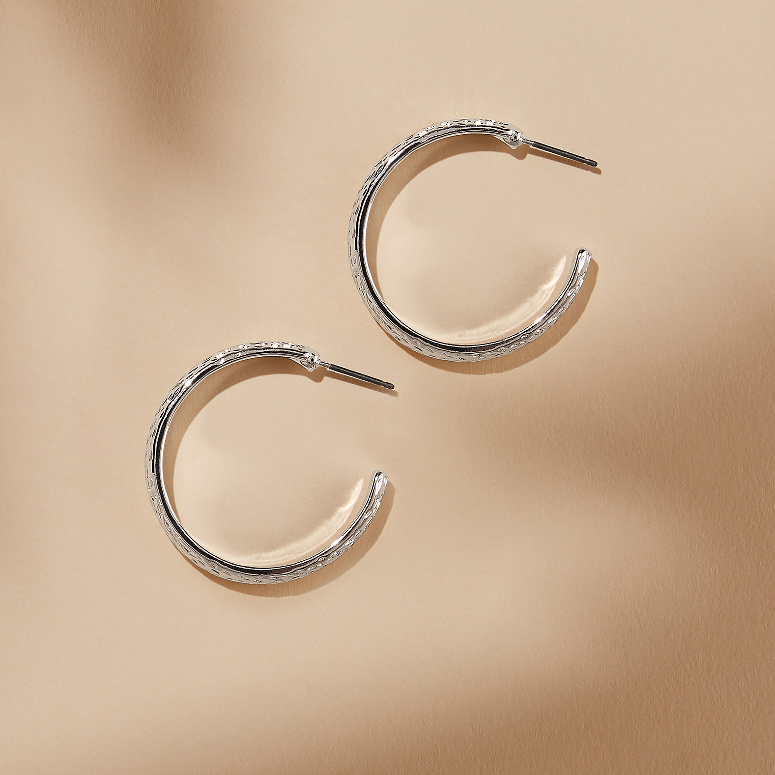 Textured Hoop Earrings