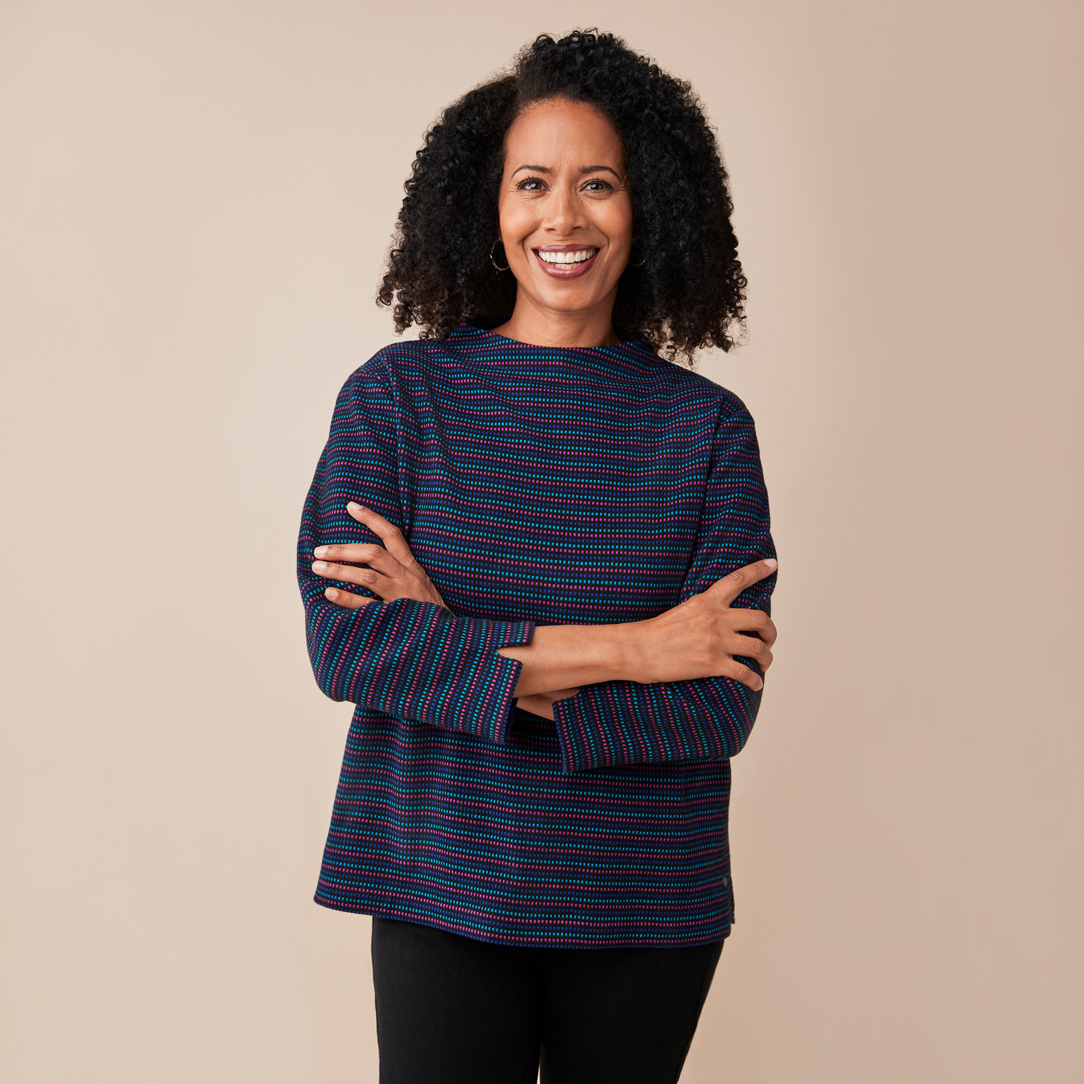 Women's Dotted Jacquard Pullover