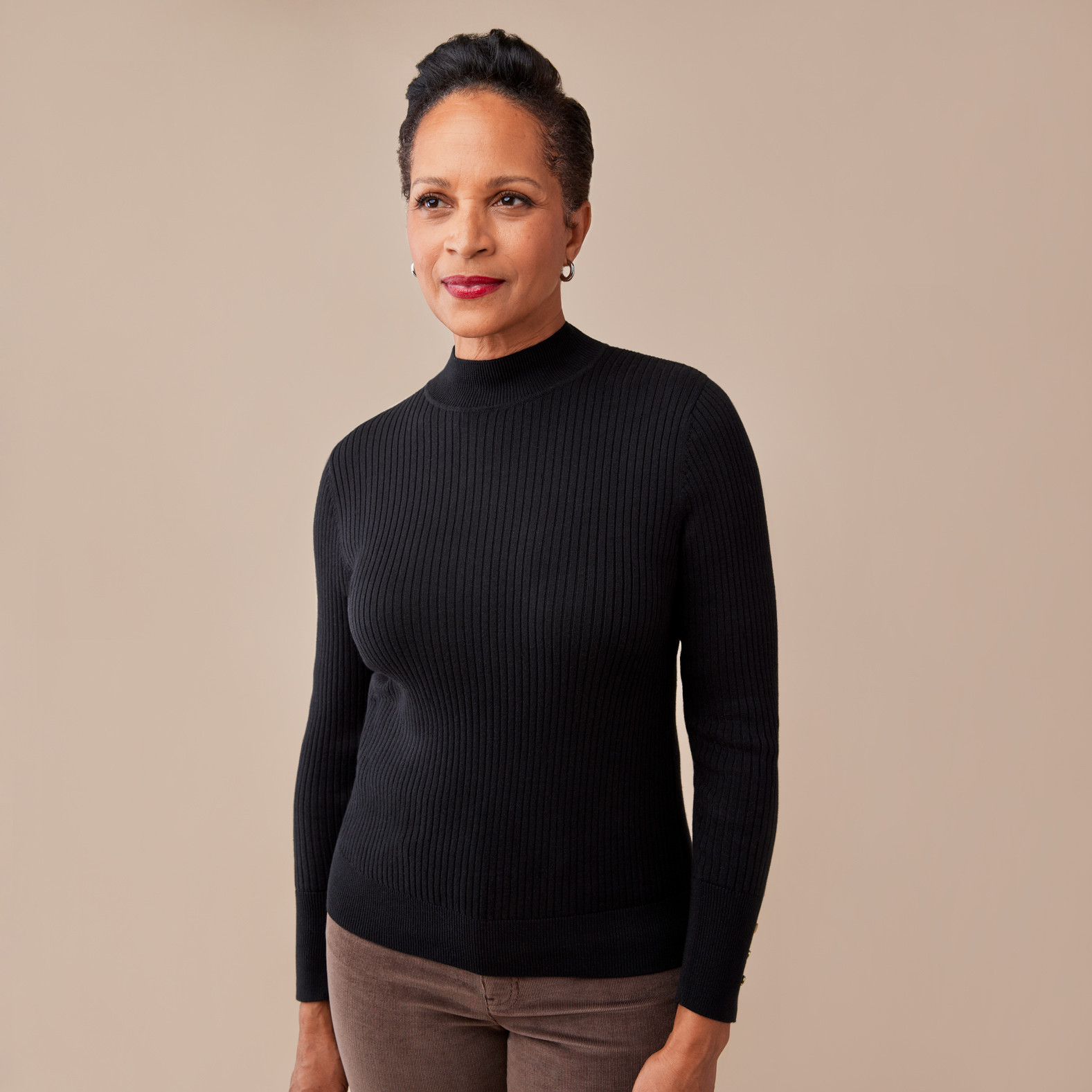 Women's Ribbed Mockneck Sweater
