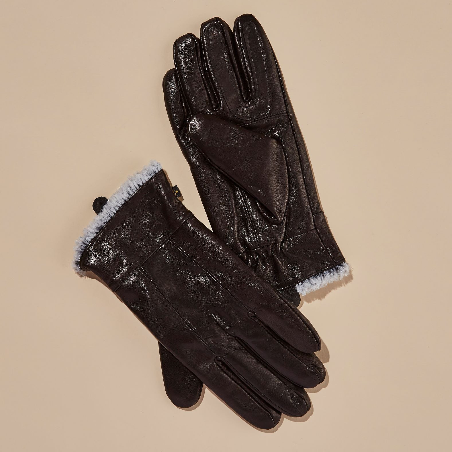 Rosalee Leather Gloves - Off Figure