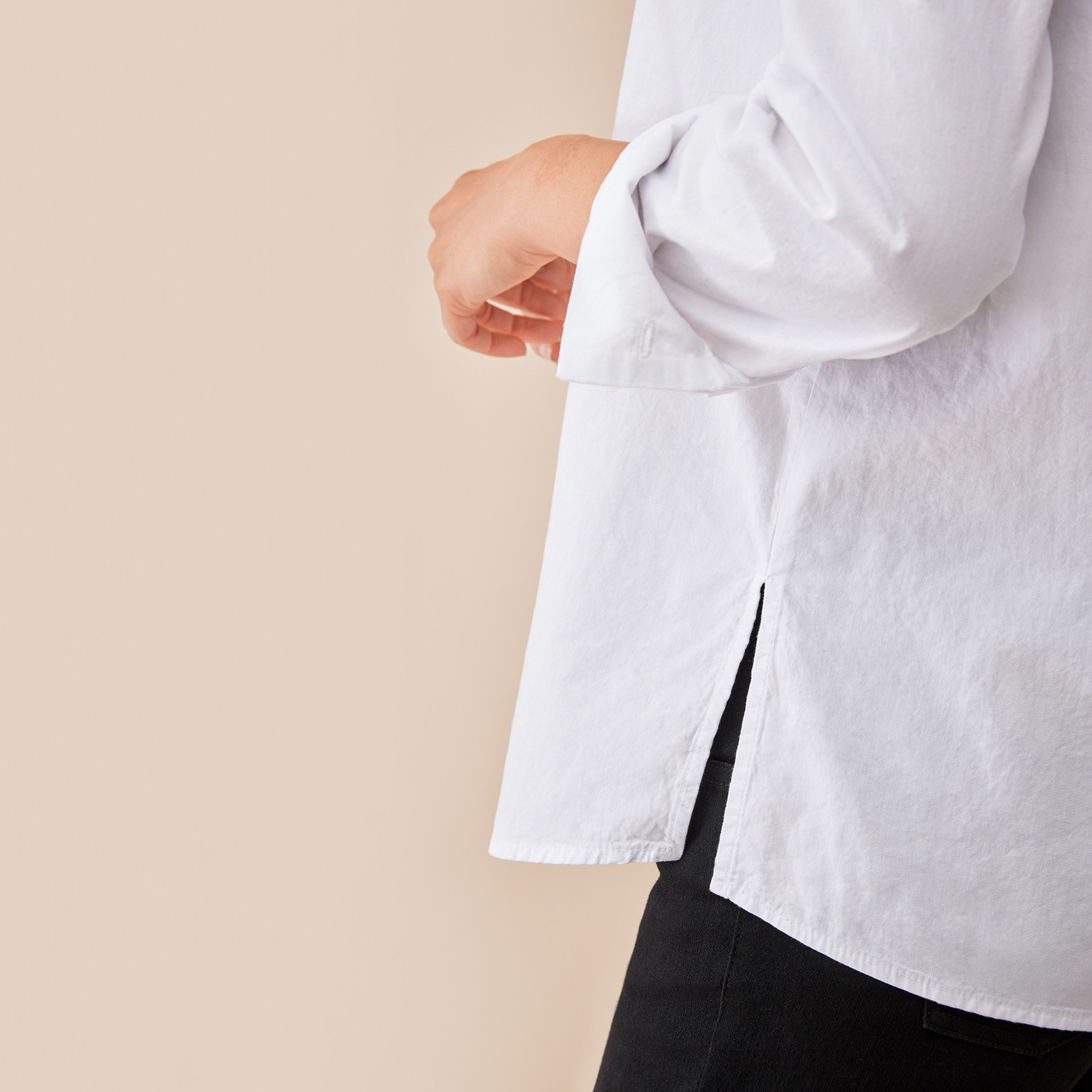 Cotton Button Down Shirt Close Up