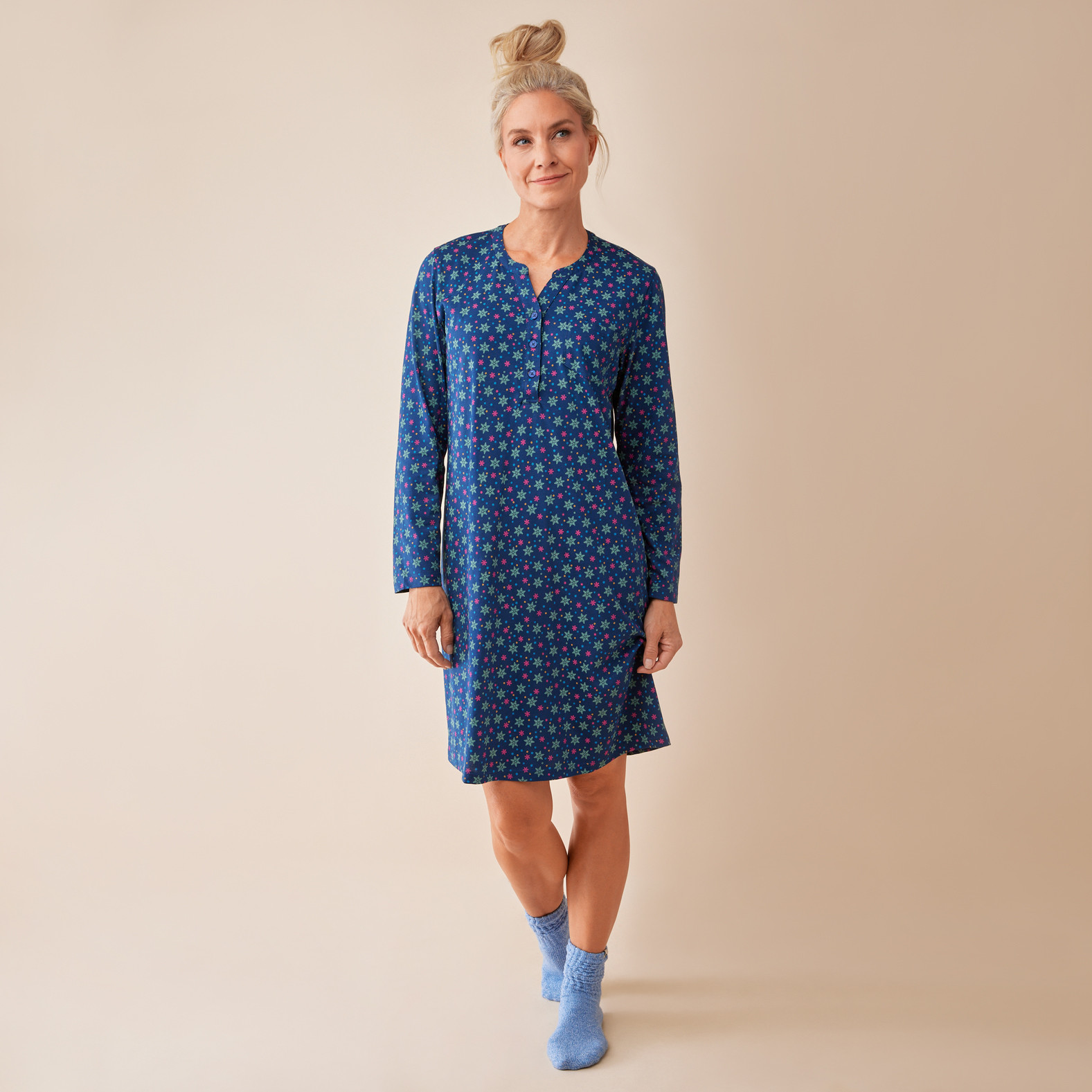 Multicoloured Snowflake Nightshirt