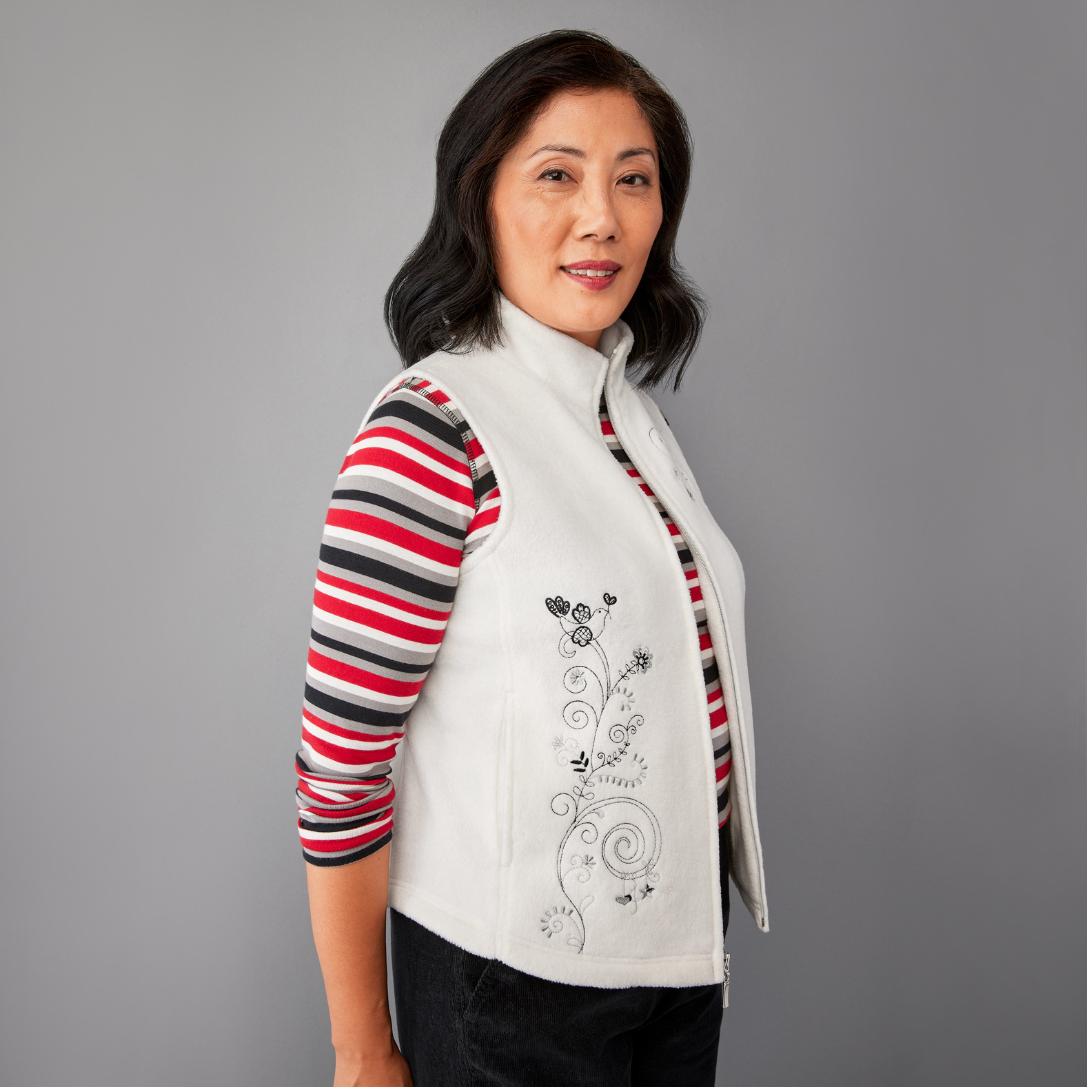 Petite - Embroidered Vest