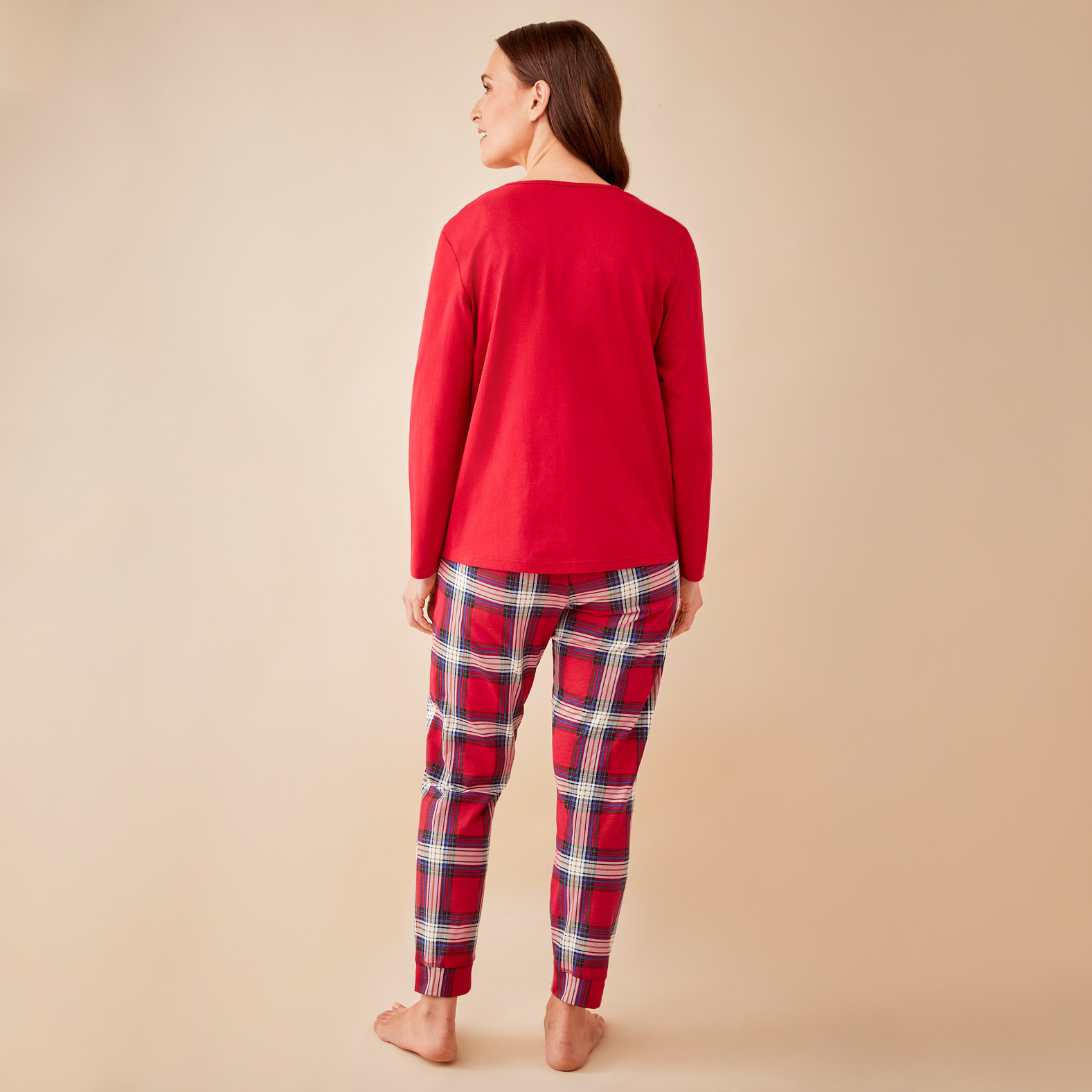 Plaid Holiday Pyjama Set - Back View
