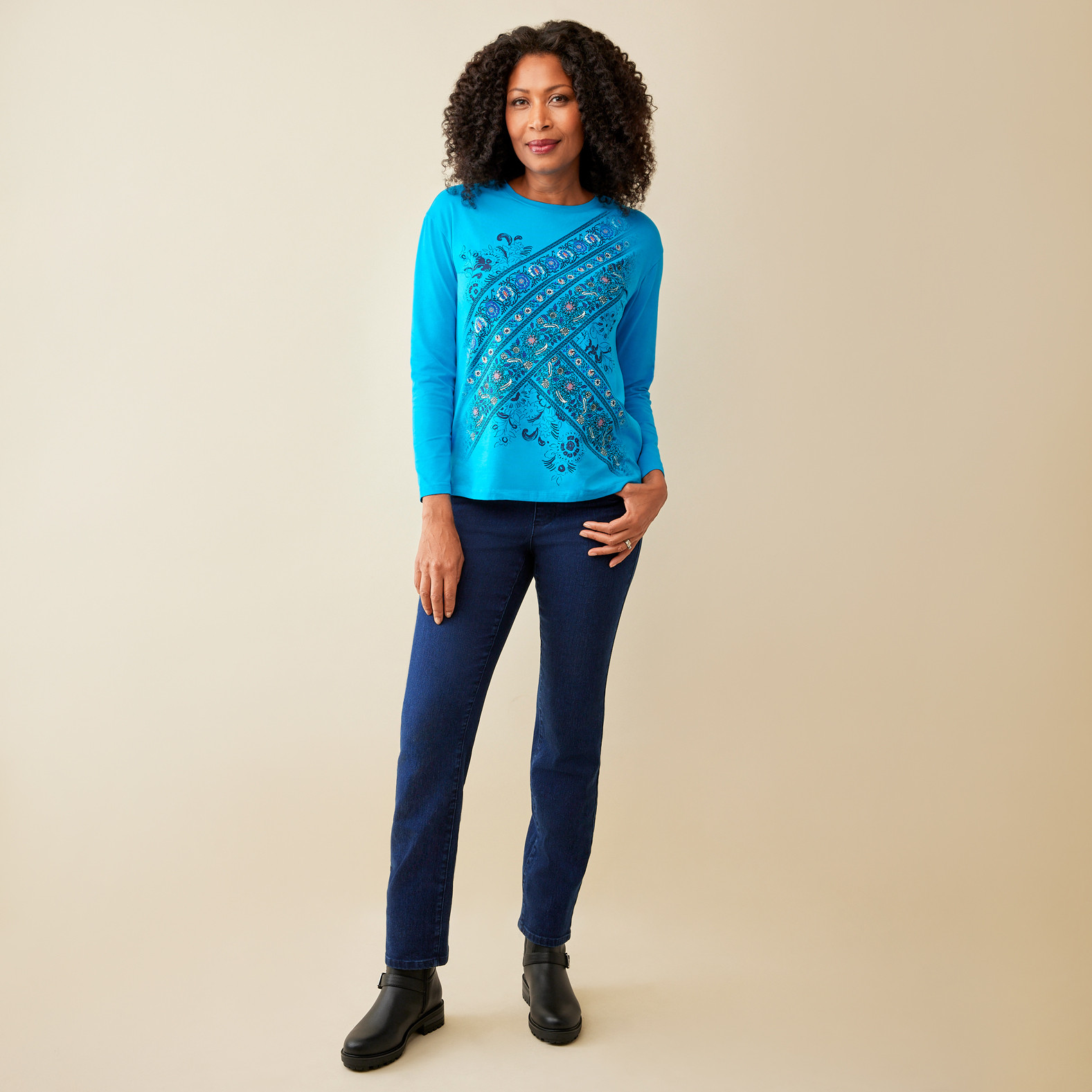 Comfort Fit Patterned Tee