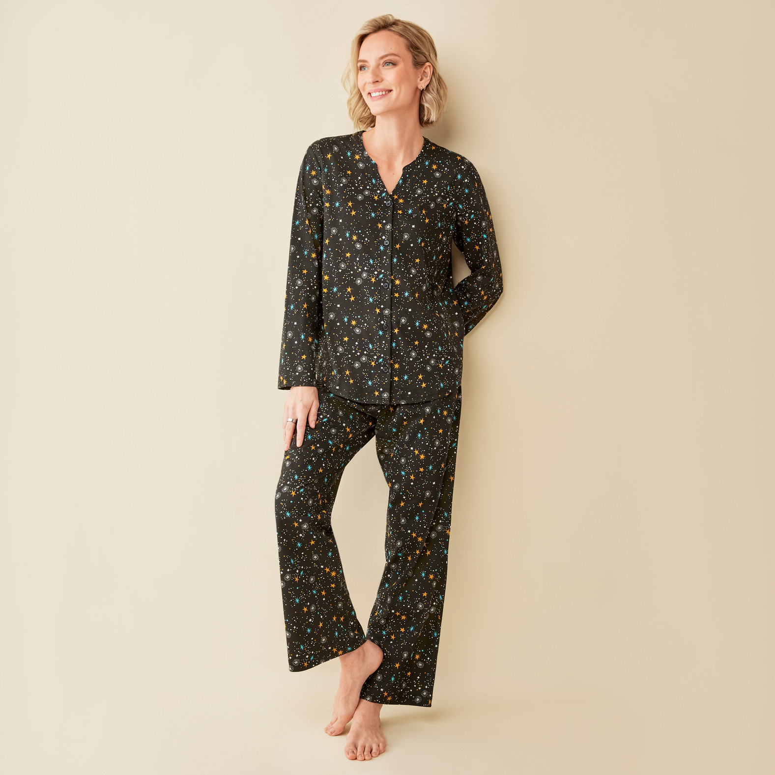 Multicolour Stars Pyjamas  Full Body