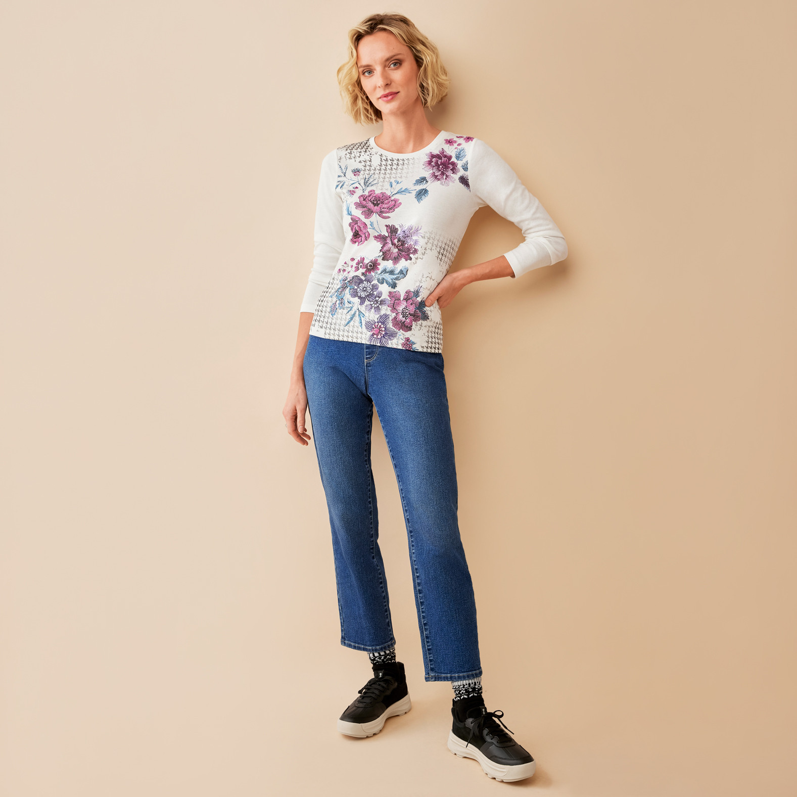 Petite - Everyday Fit Floral Tee Full Body