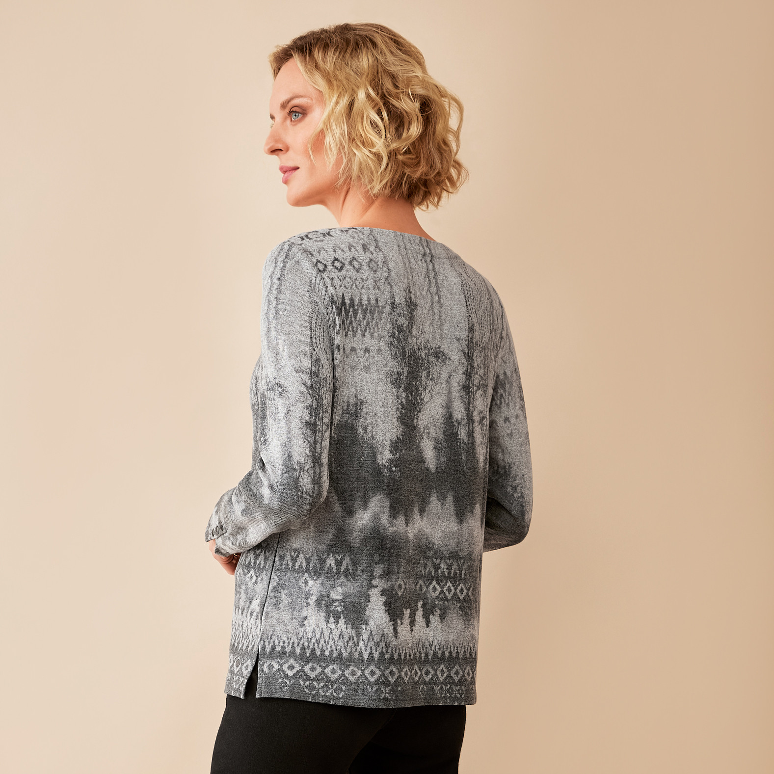 Petite - Scenic Long Sleeve Top Back View