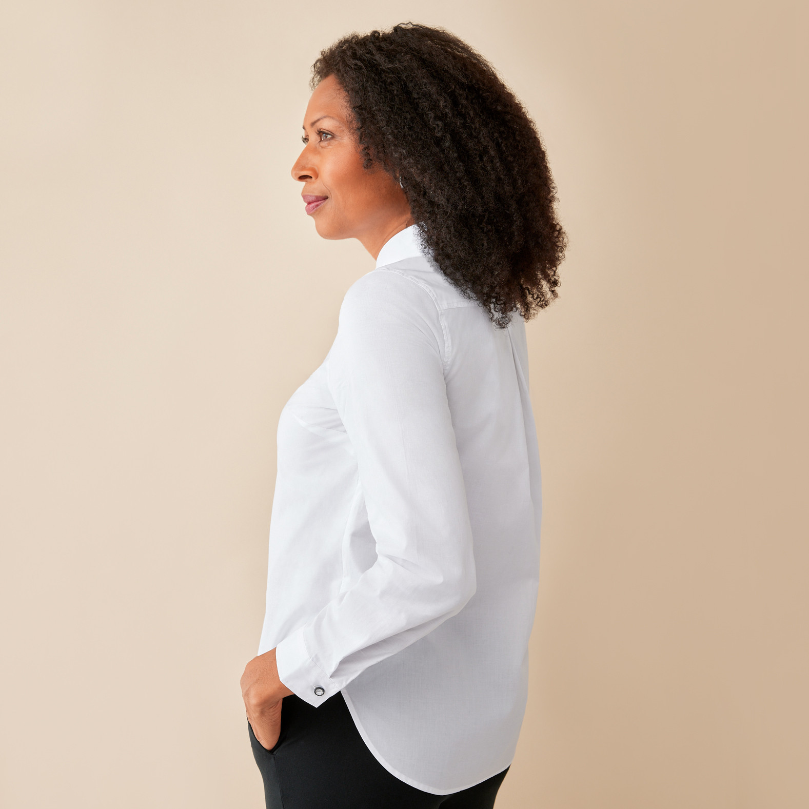 White Shirt with Embellishment -Side View