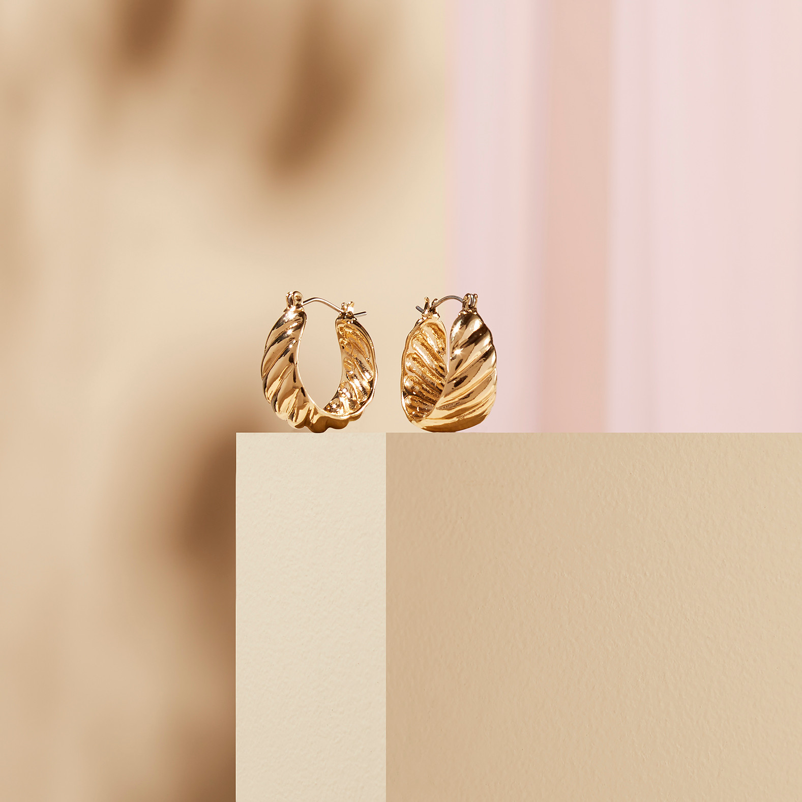 Grooved Hoop Earrings