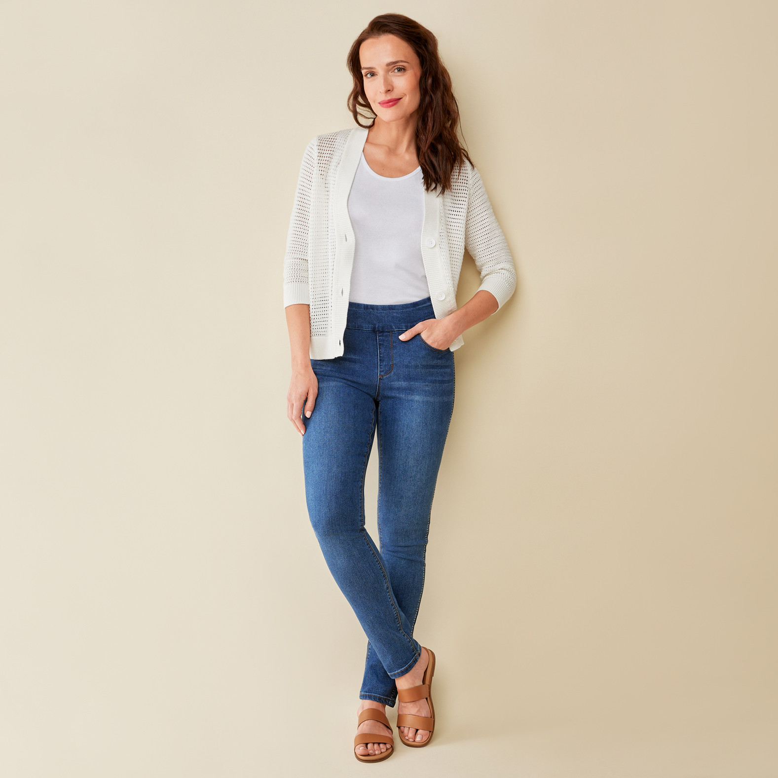 Studded Pull On Jean