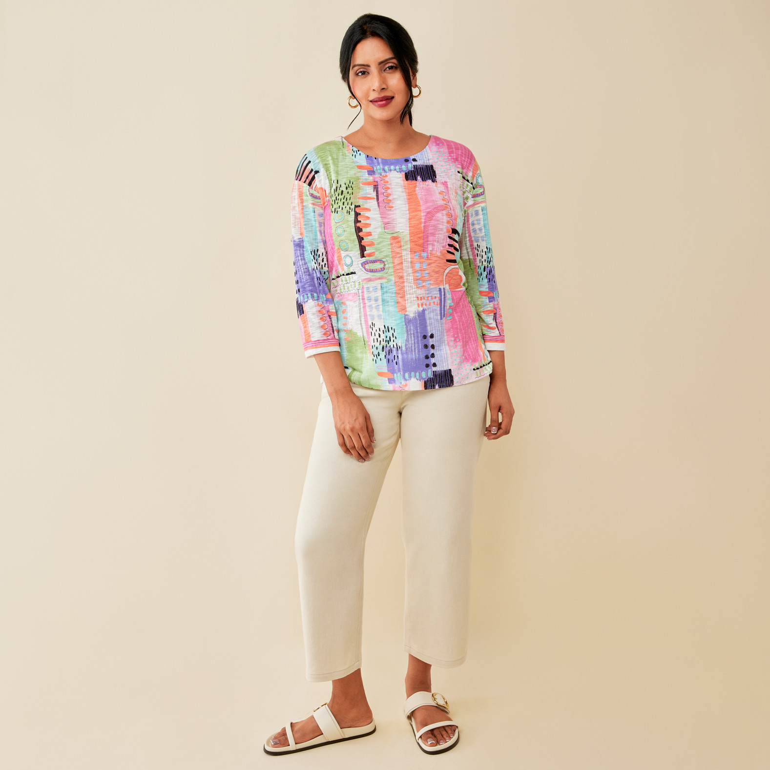 Abstract Print Sublimation Top Full Body