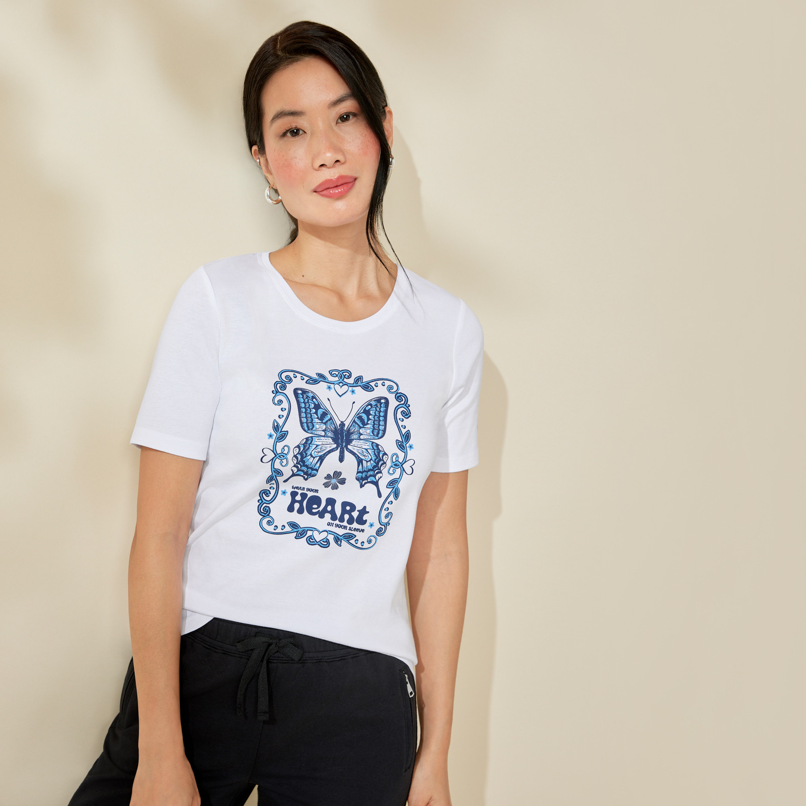 Charity Crewneck Short Sleeve Tee Half Body