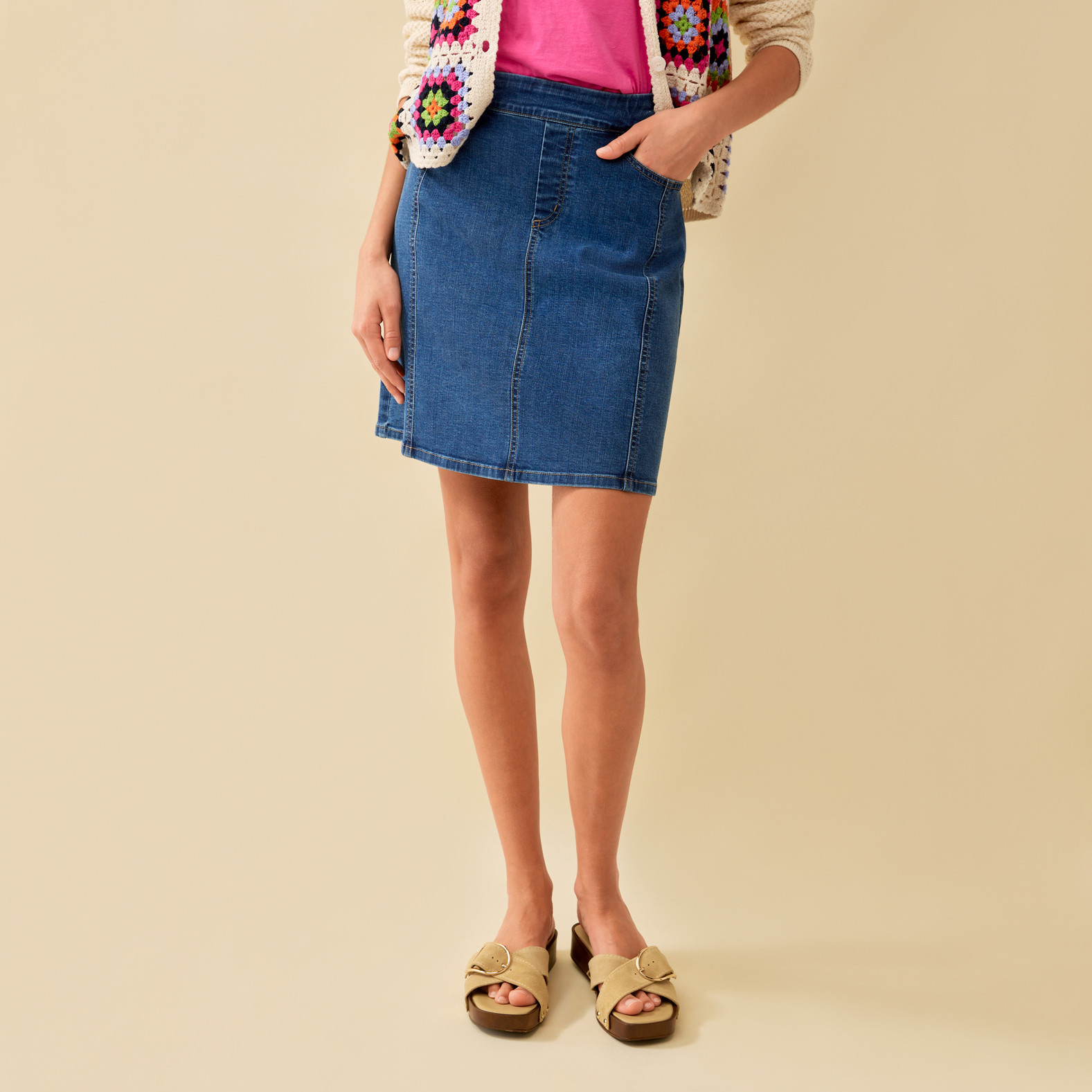 Denim Skort Half Body