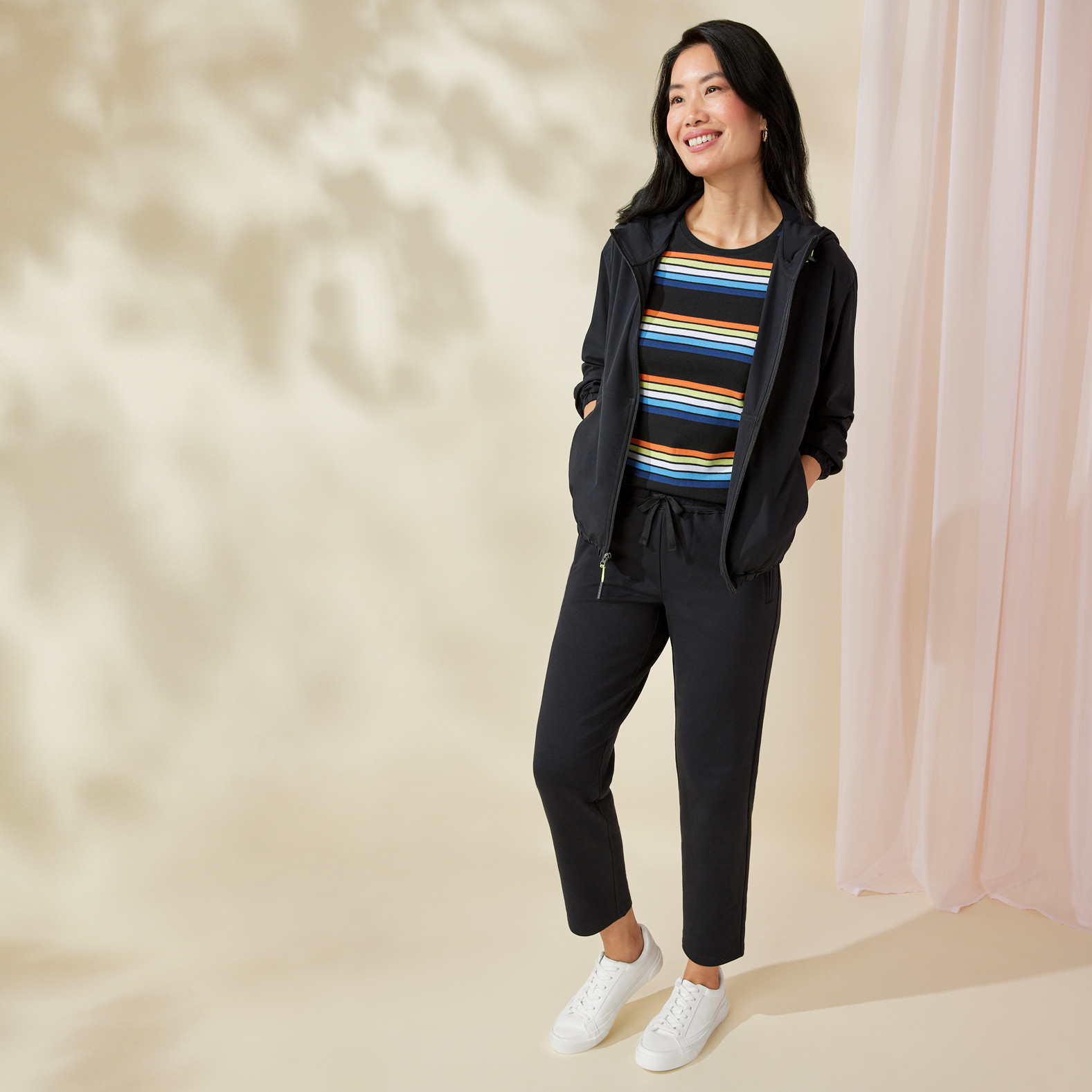 Everyday Fit Multicolour Striped Tee  Full Body
