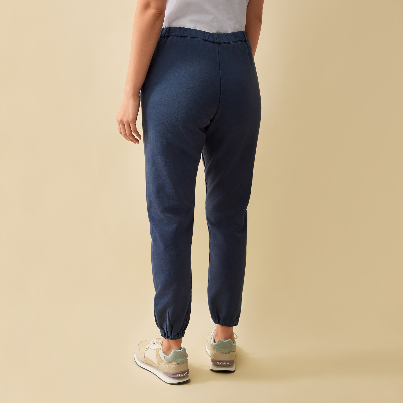 Fleece Jogger Back View - Navy