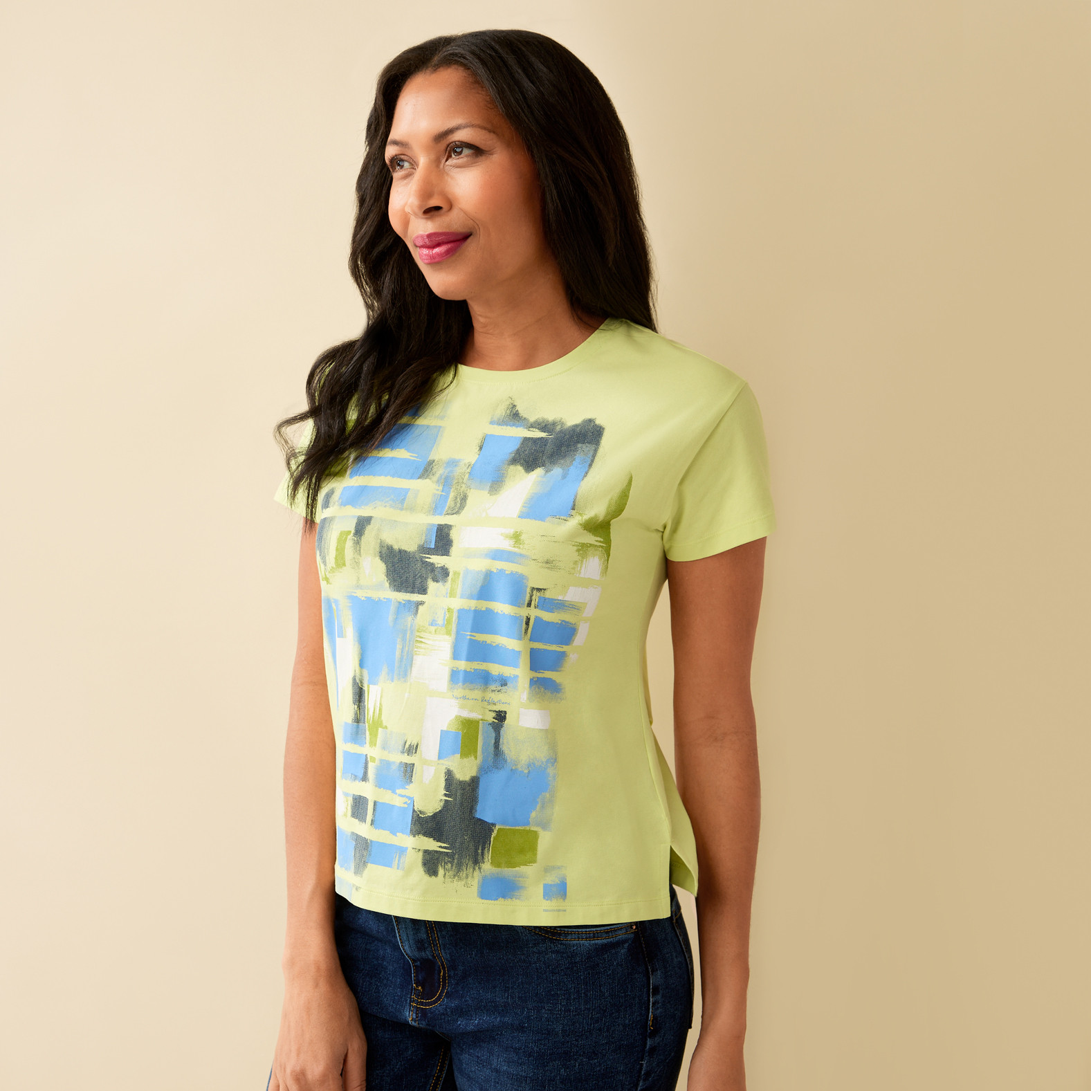 Comfort Fit Collage Print Tee