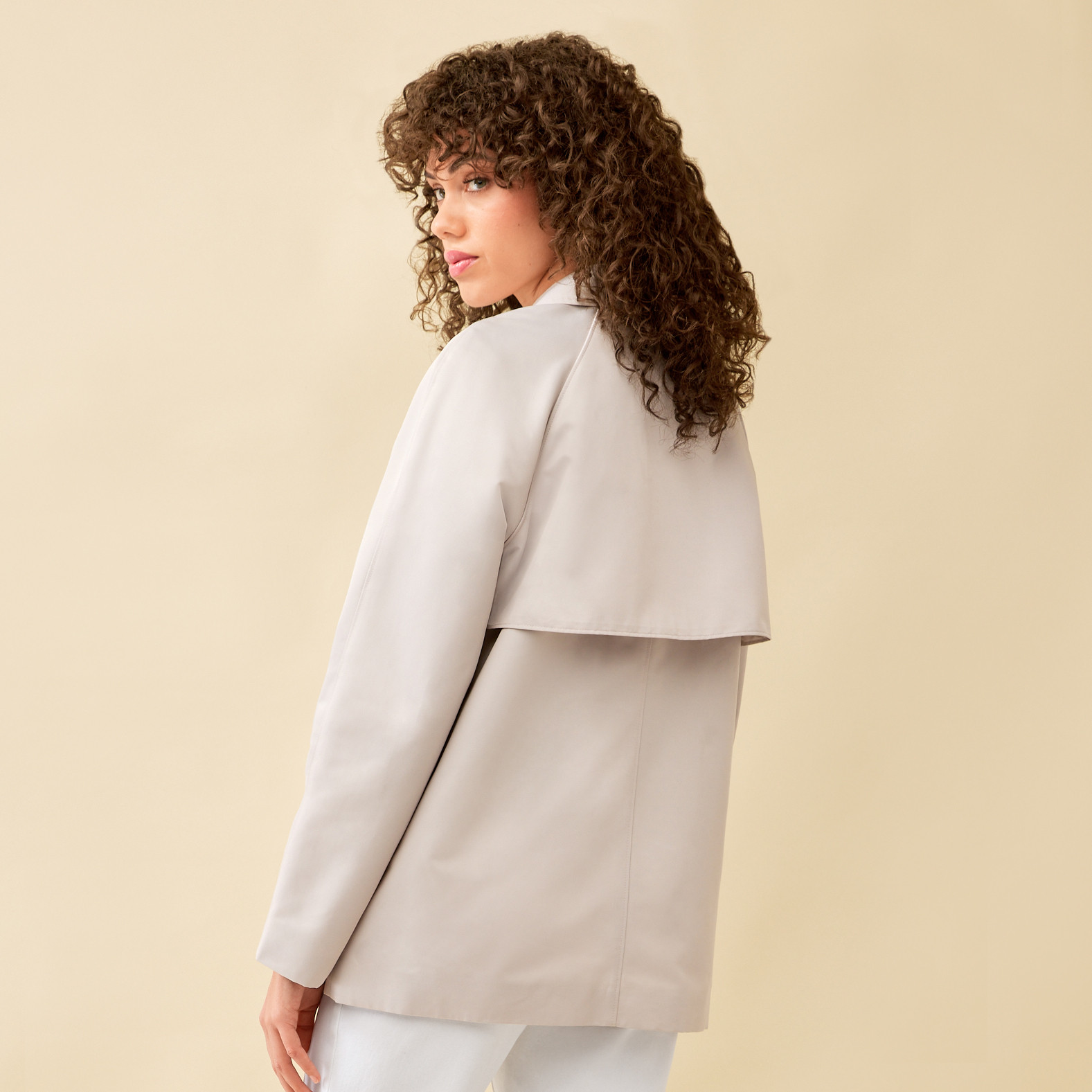 Short Trench Coat Back View