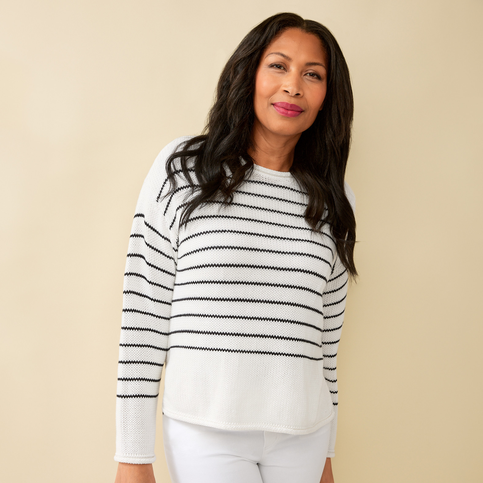 Striped Knit Sweater