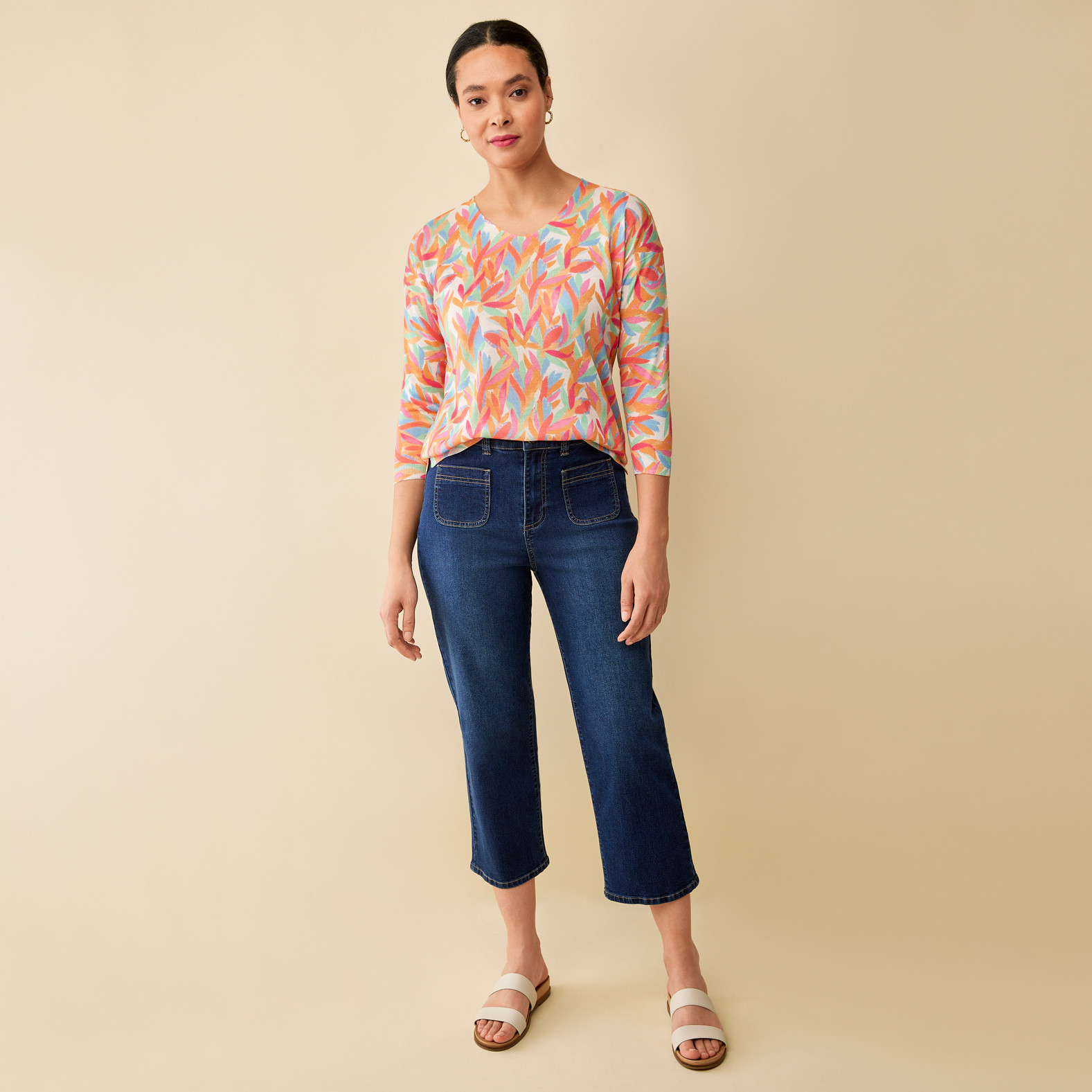 Lightweight Multicolour Sweater Full Body