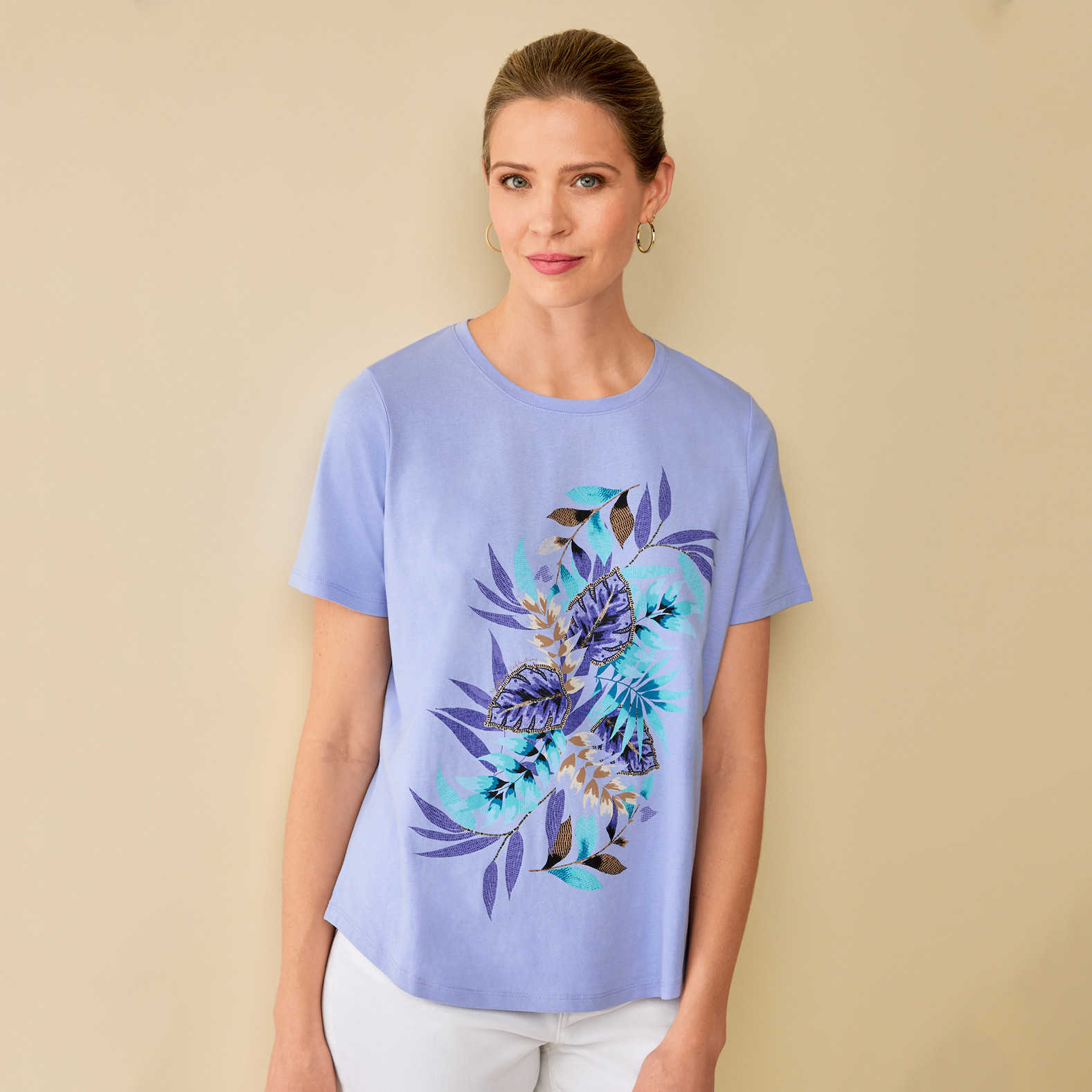 Petite - Semi Fit Lavender Tee
