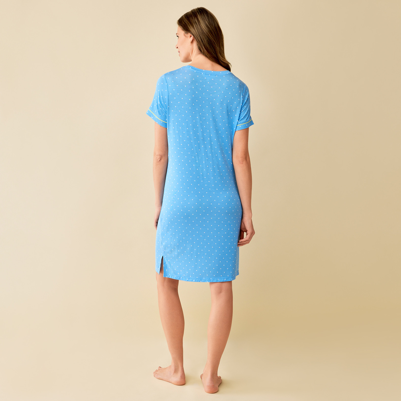 Polka Dot Modal Nightshirt Back View