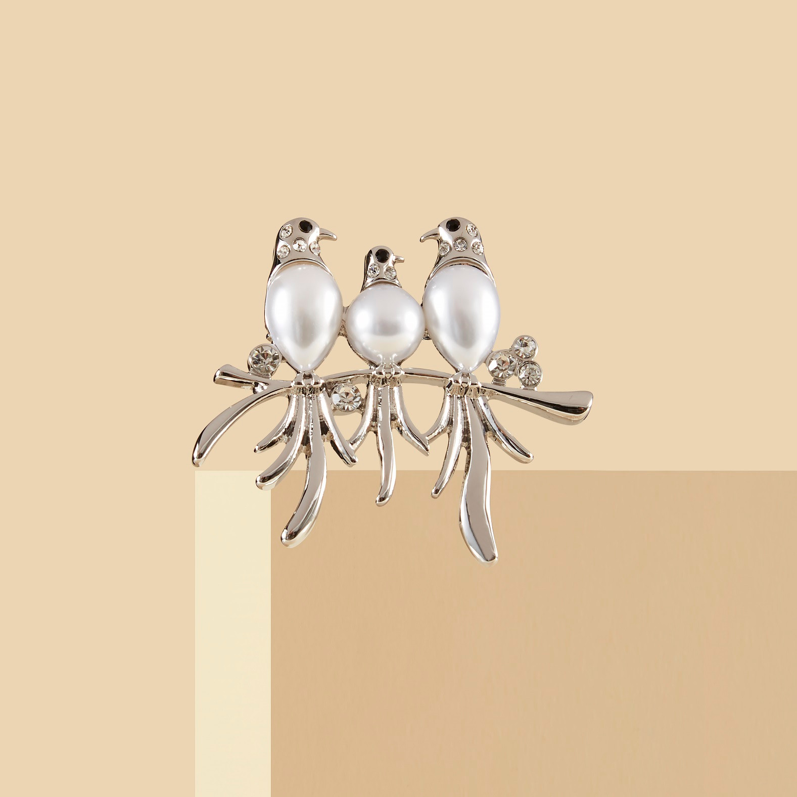 3 Birds on a Branch Brooch