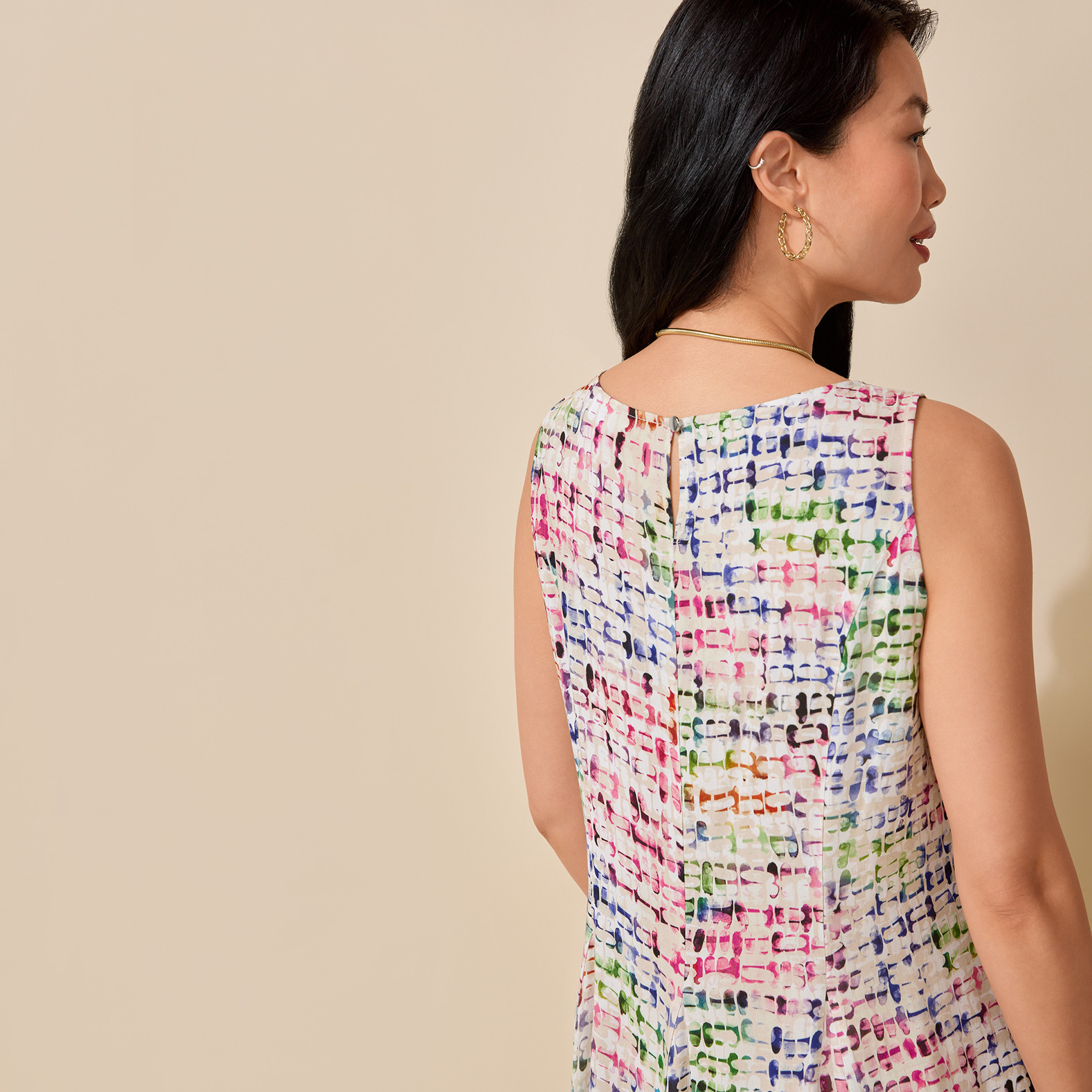 Sleeveless Fit and Flare Dress Back View