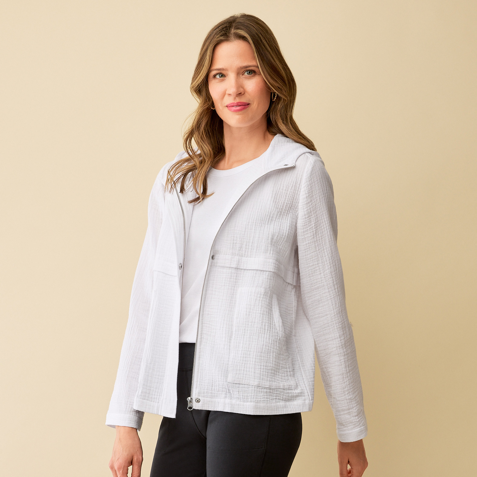 Cotton Gauze Jacket Side View