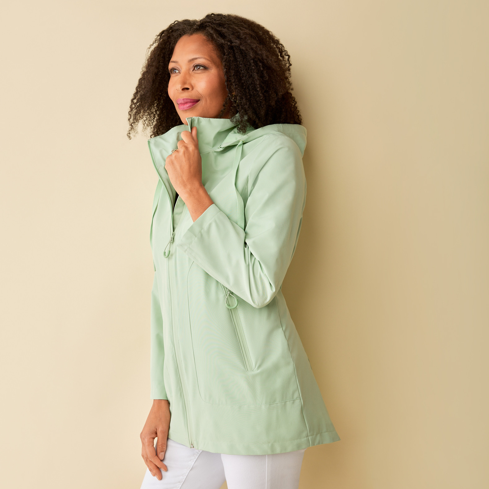 Long Rain Jacket  Side View