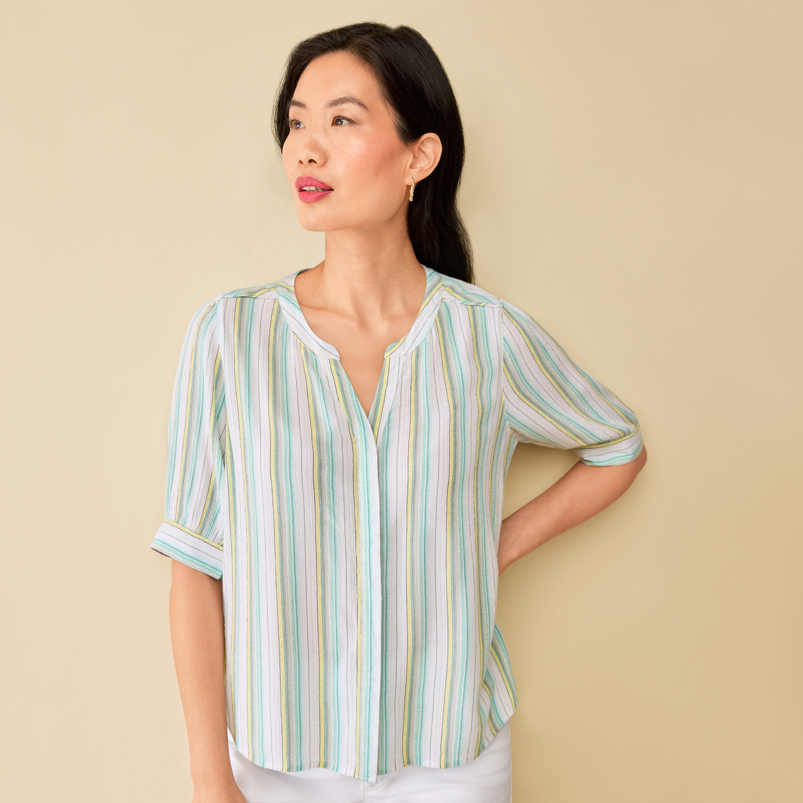 Short Sleeve Striped Top