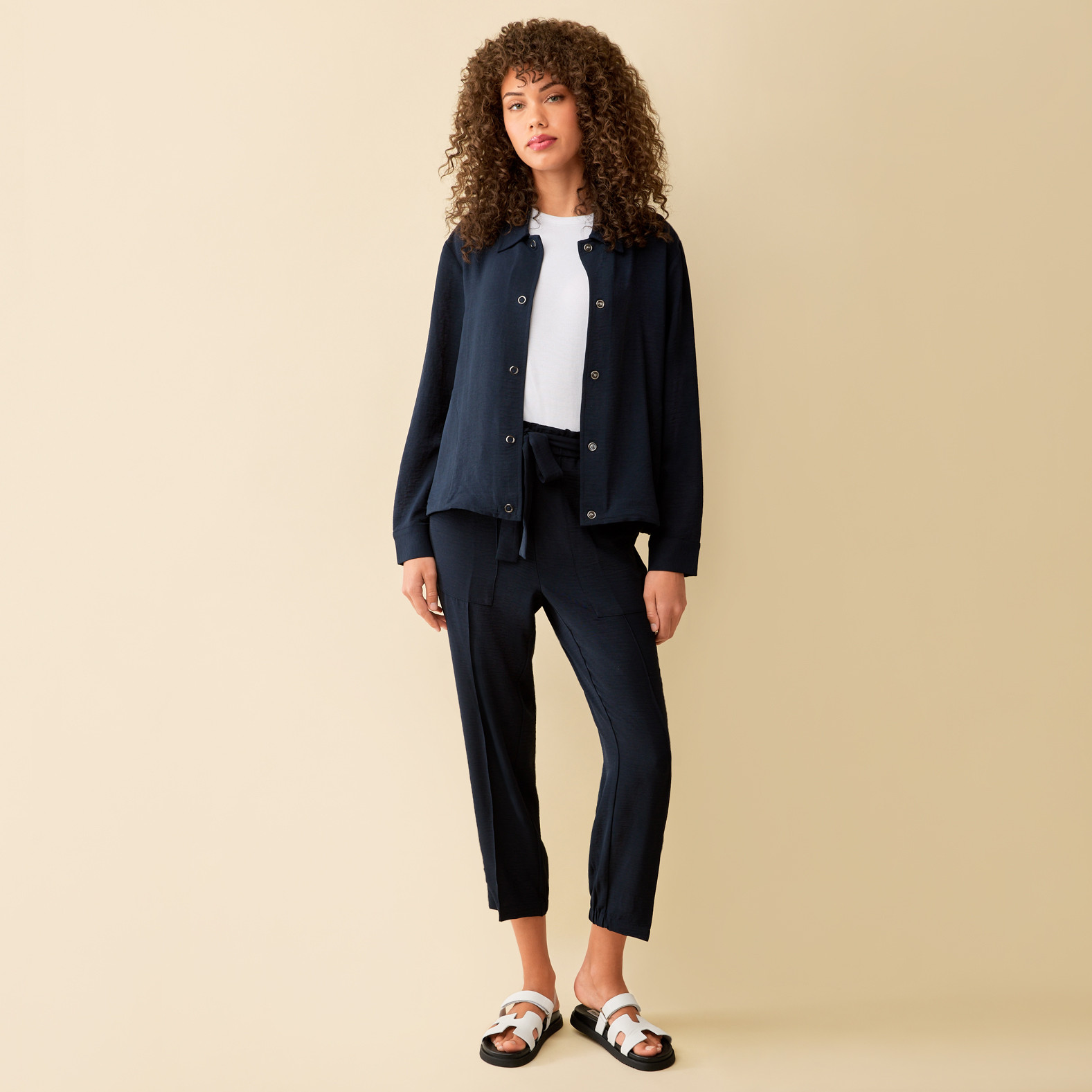 Airflow Bomber Jacket Full Body Unbuttoned