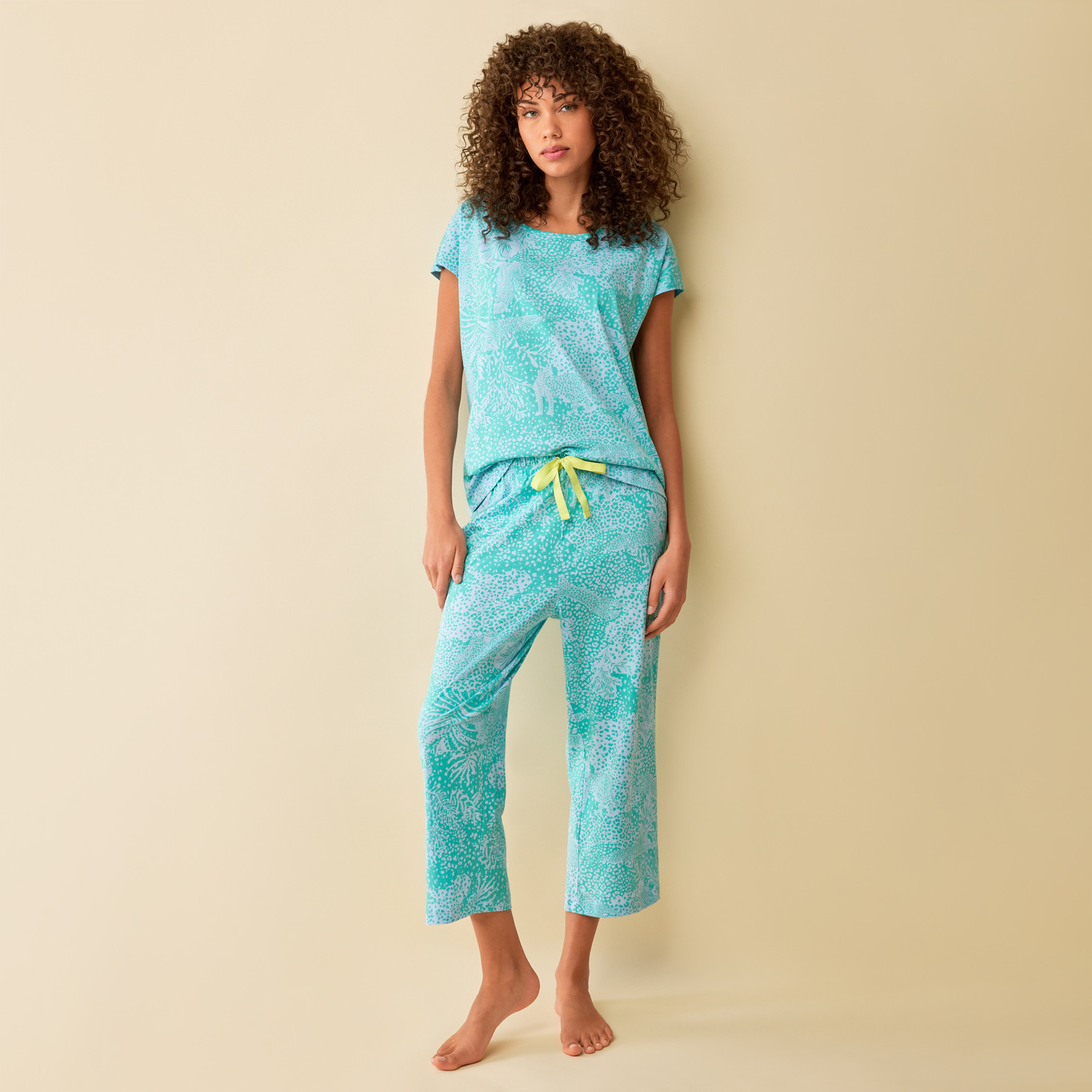 Animal Print Pyjama Set Full Body