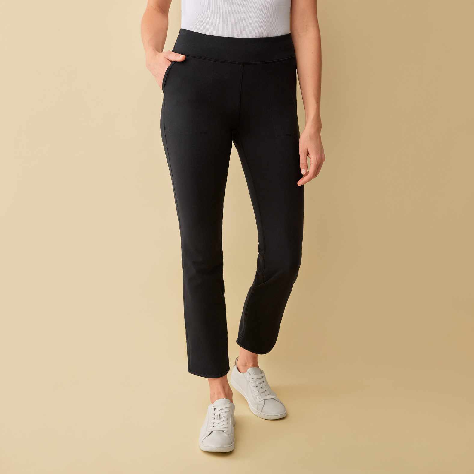 Everyday Active Capri Legging-Black Half Body