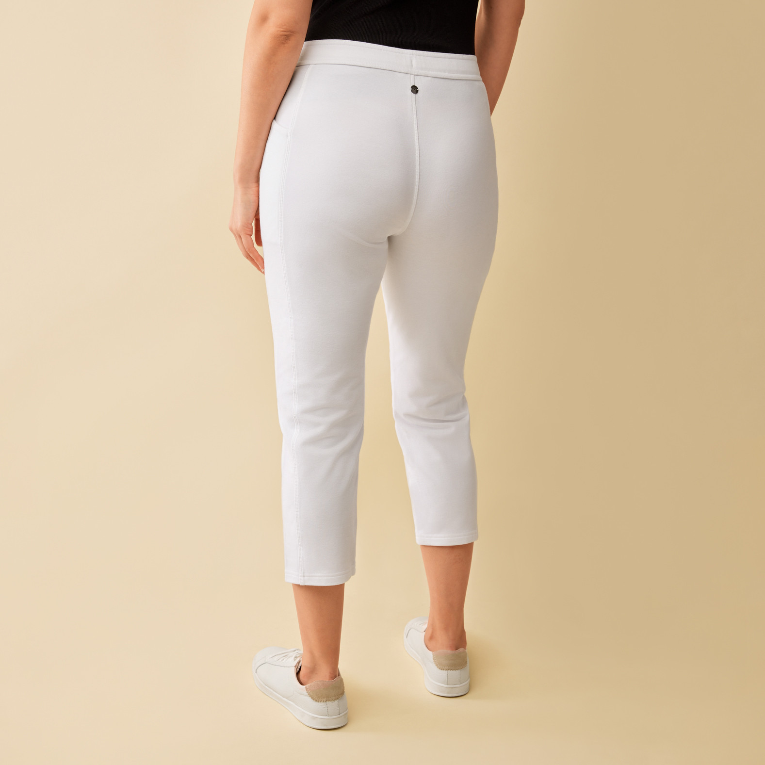 French Terry Seamed Capri Back View