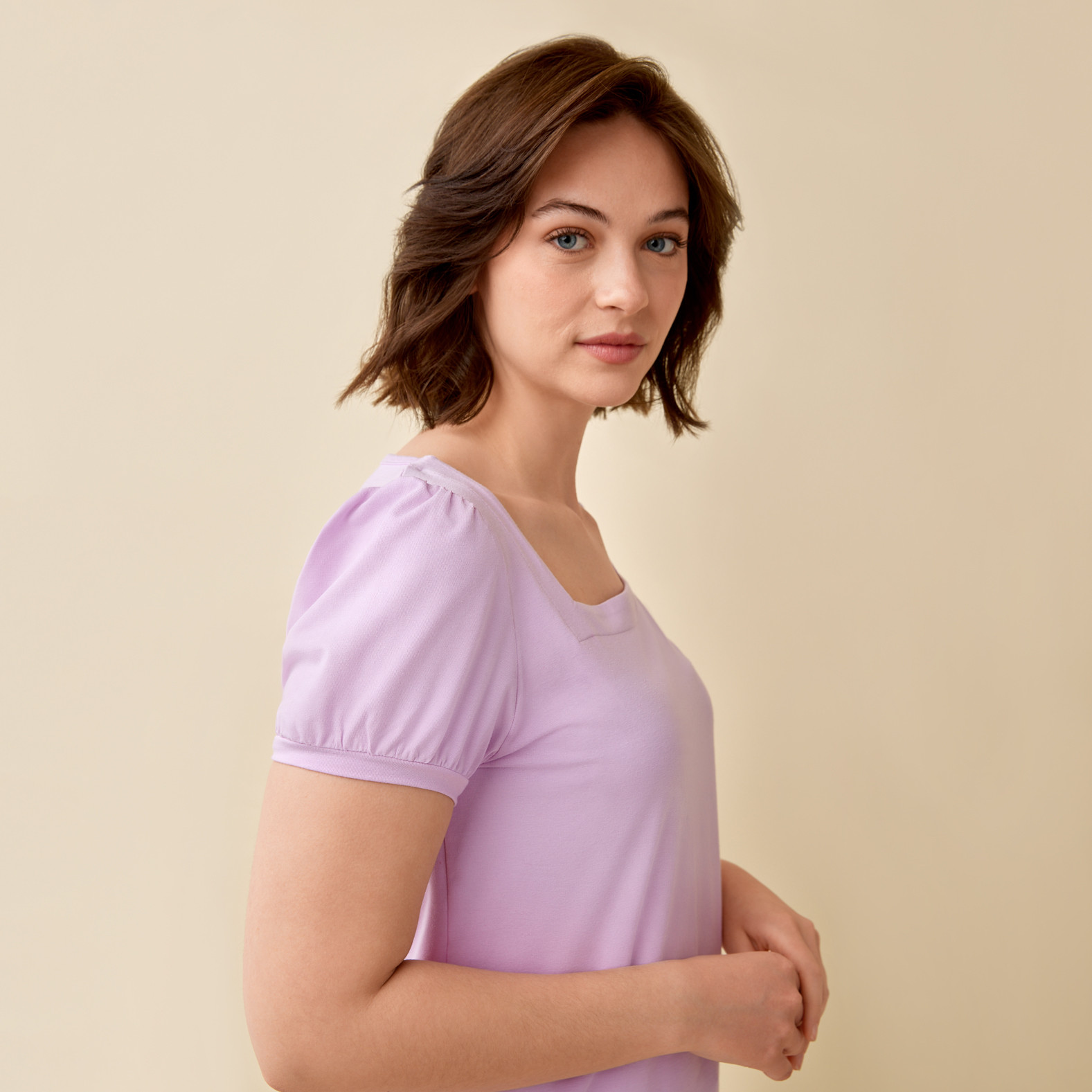 Square Neck Bamboo Cotton Top