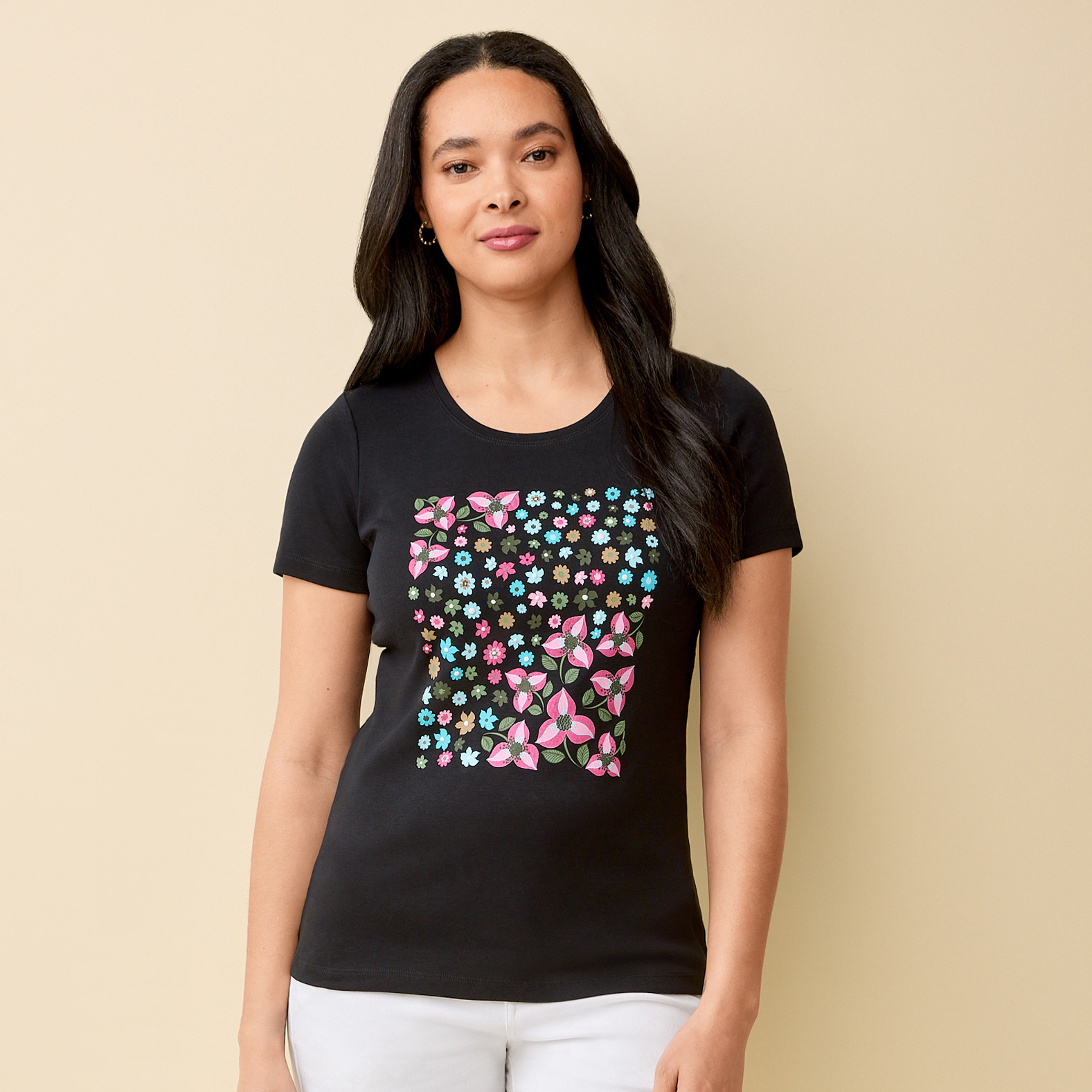 Everyday Fit Floral Collage Tee