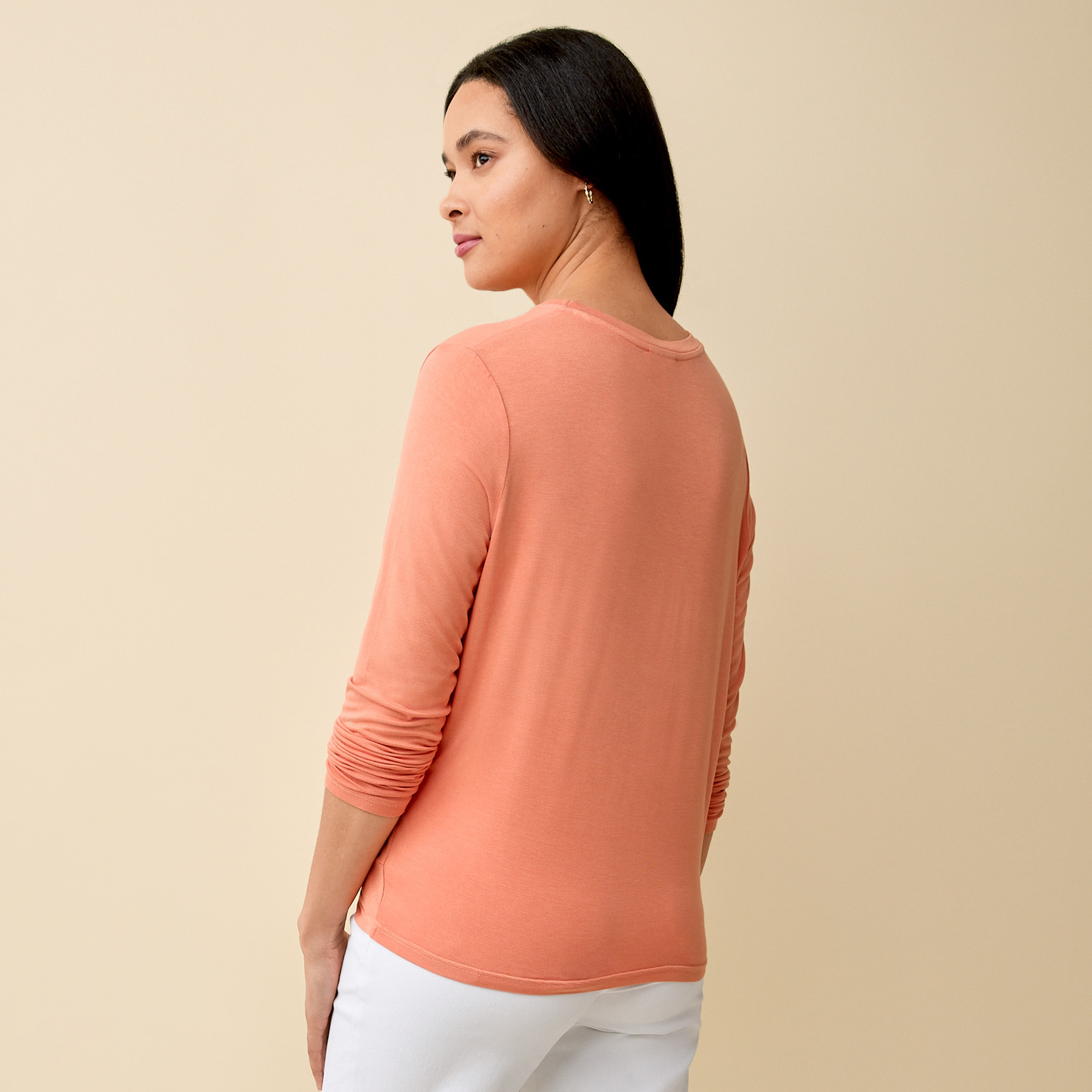 Long Sleeve Knot Detail Top Back View