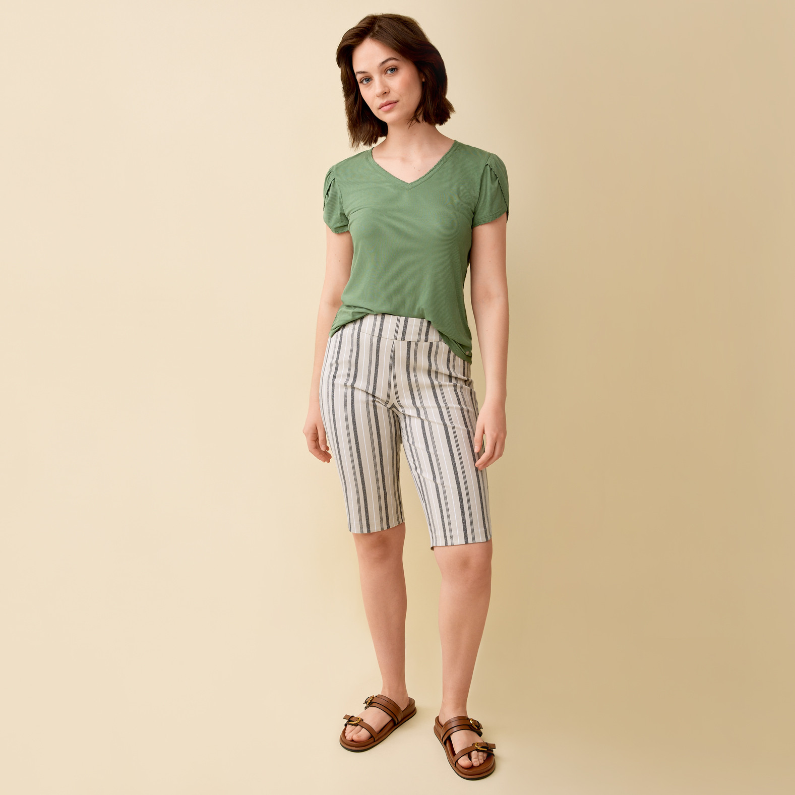 Striped Comfort Bermuda Short