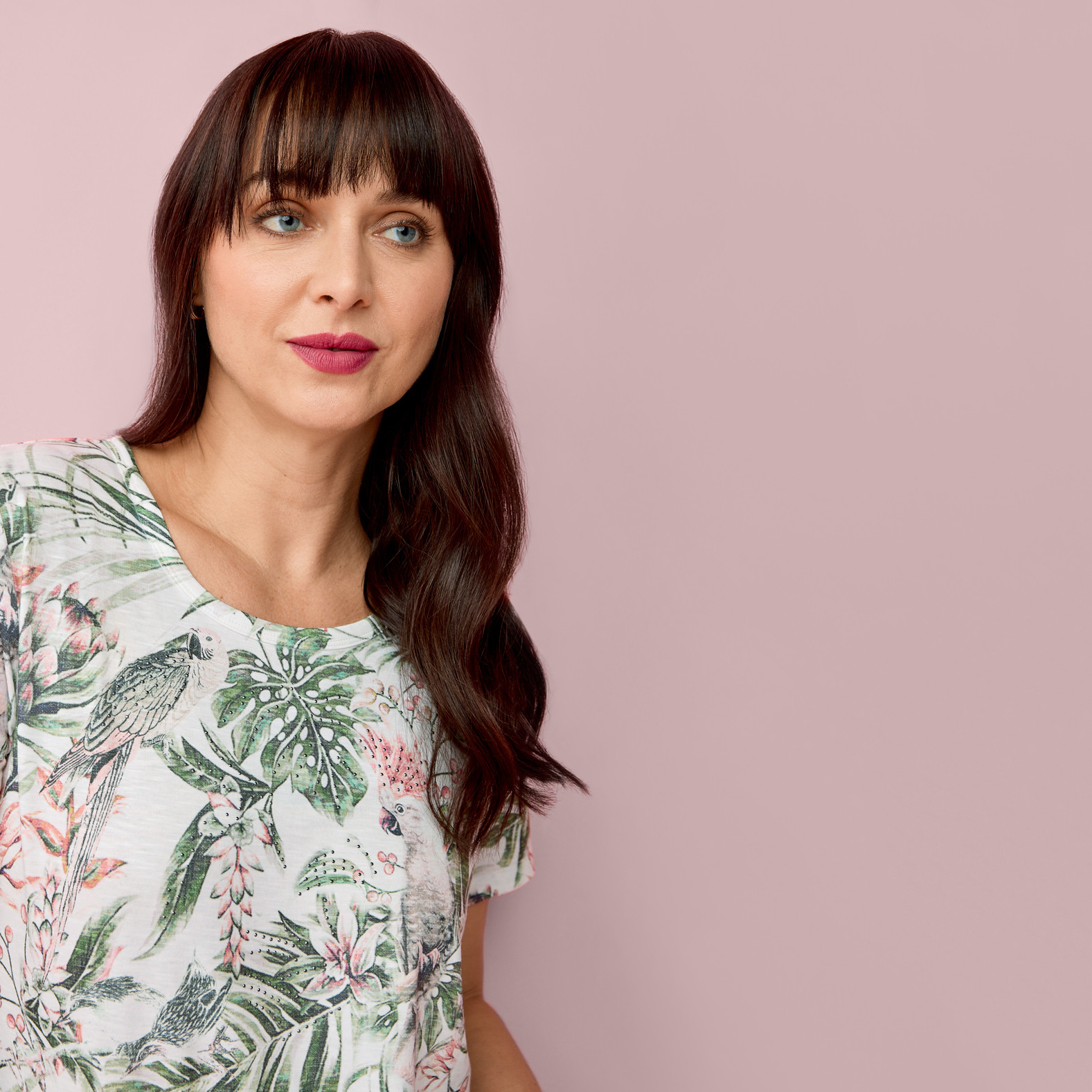 Petite - Plant Print Sublimation Top