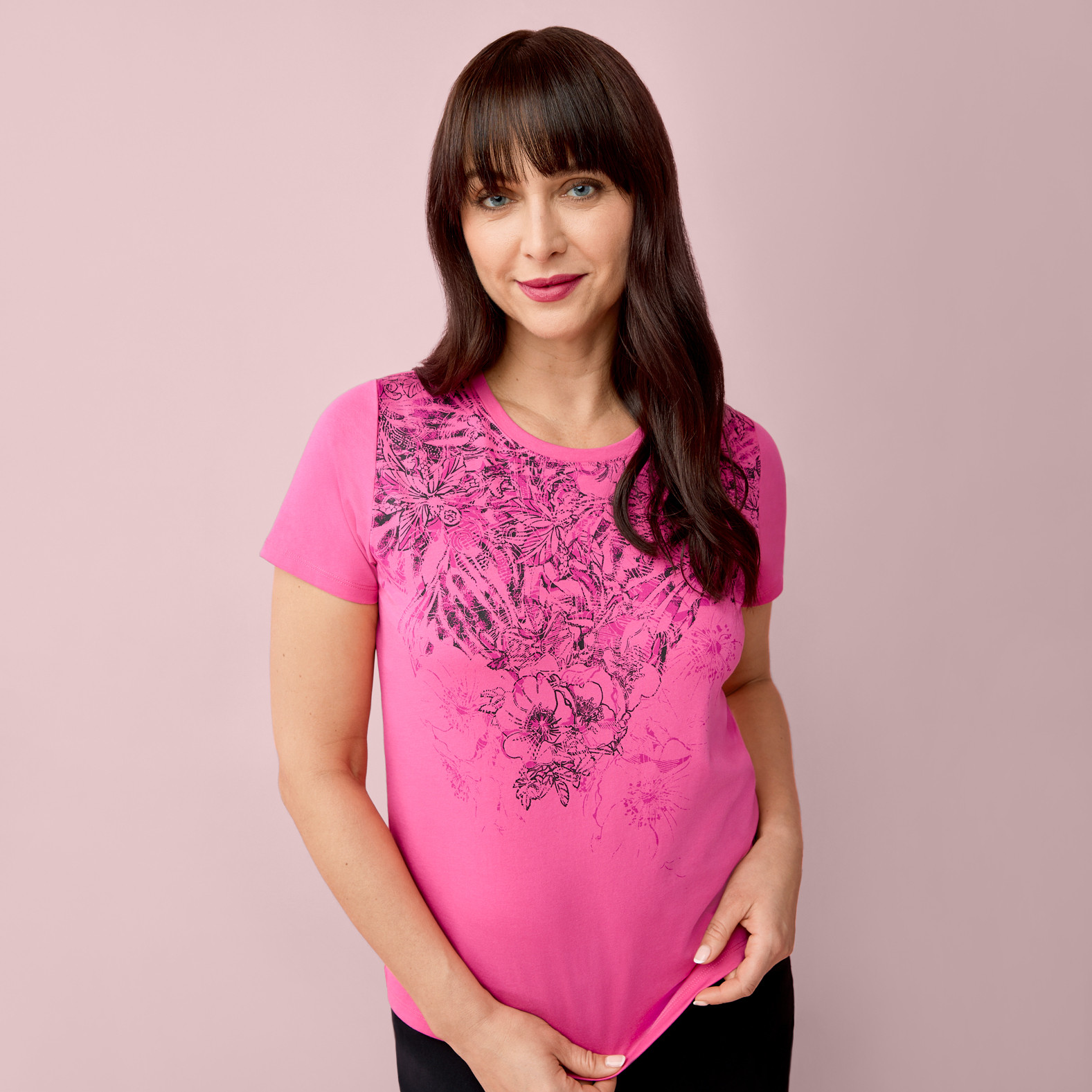 Petite - Sketch Print Tee Shirt
