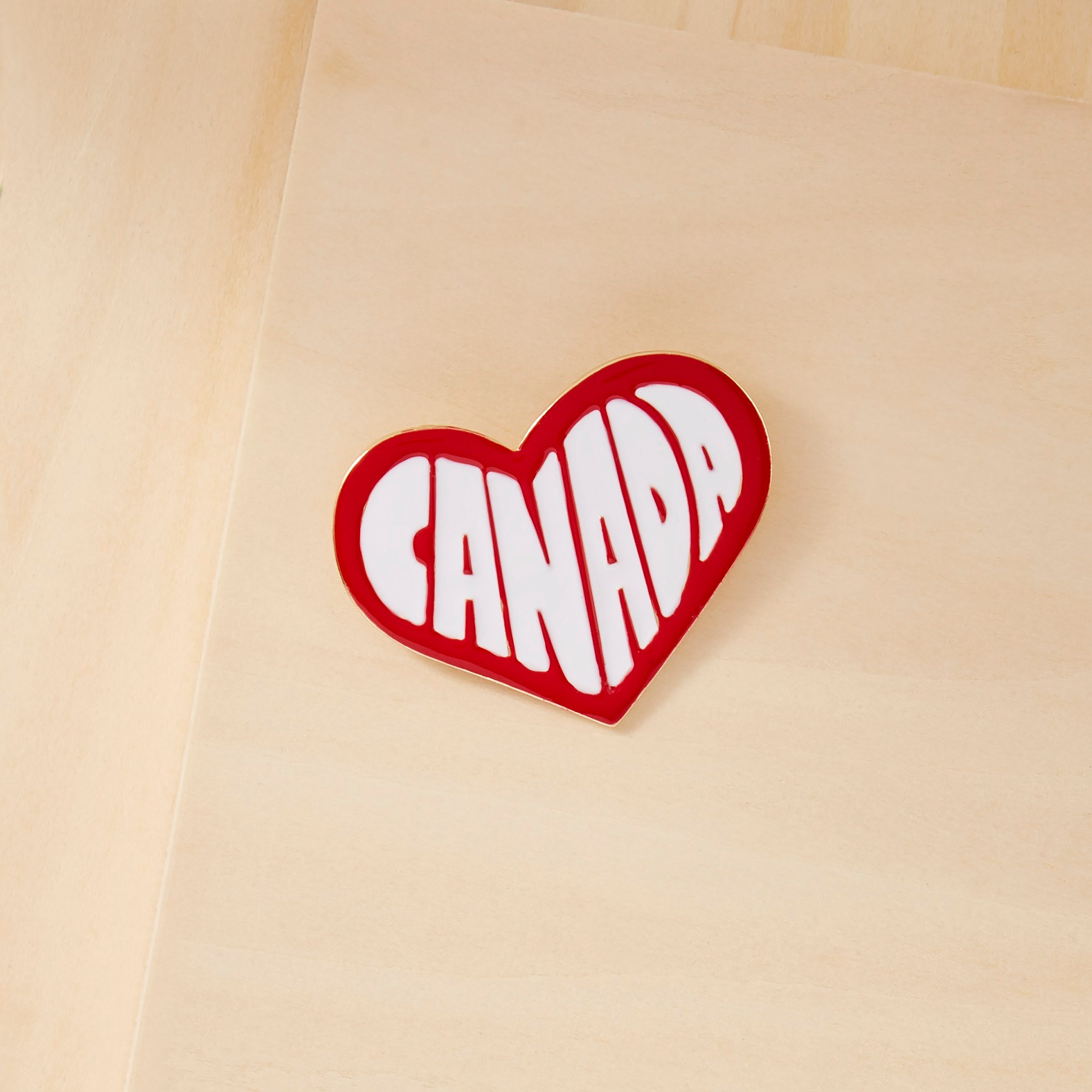 Canadian Heart Shape Brooch